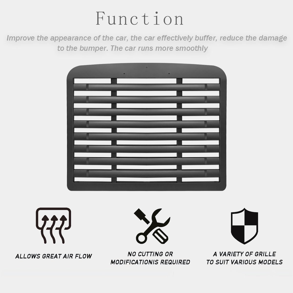 Easyinst Front Chrome Grille with Bug Screen for 1990-2020 Freightliner FL 112/120, ABS Material, Model UT-FLD-0108