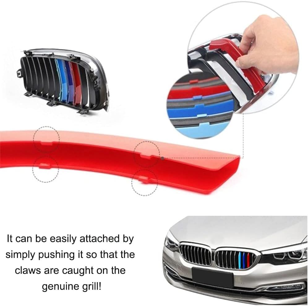 IIKSDII Front Grille Insert Trims Strips Grills For 2020 2021 2022 X1 F48 Exterior Decoration Accessories 3 PCS