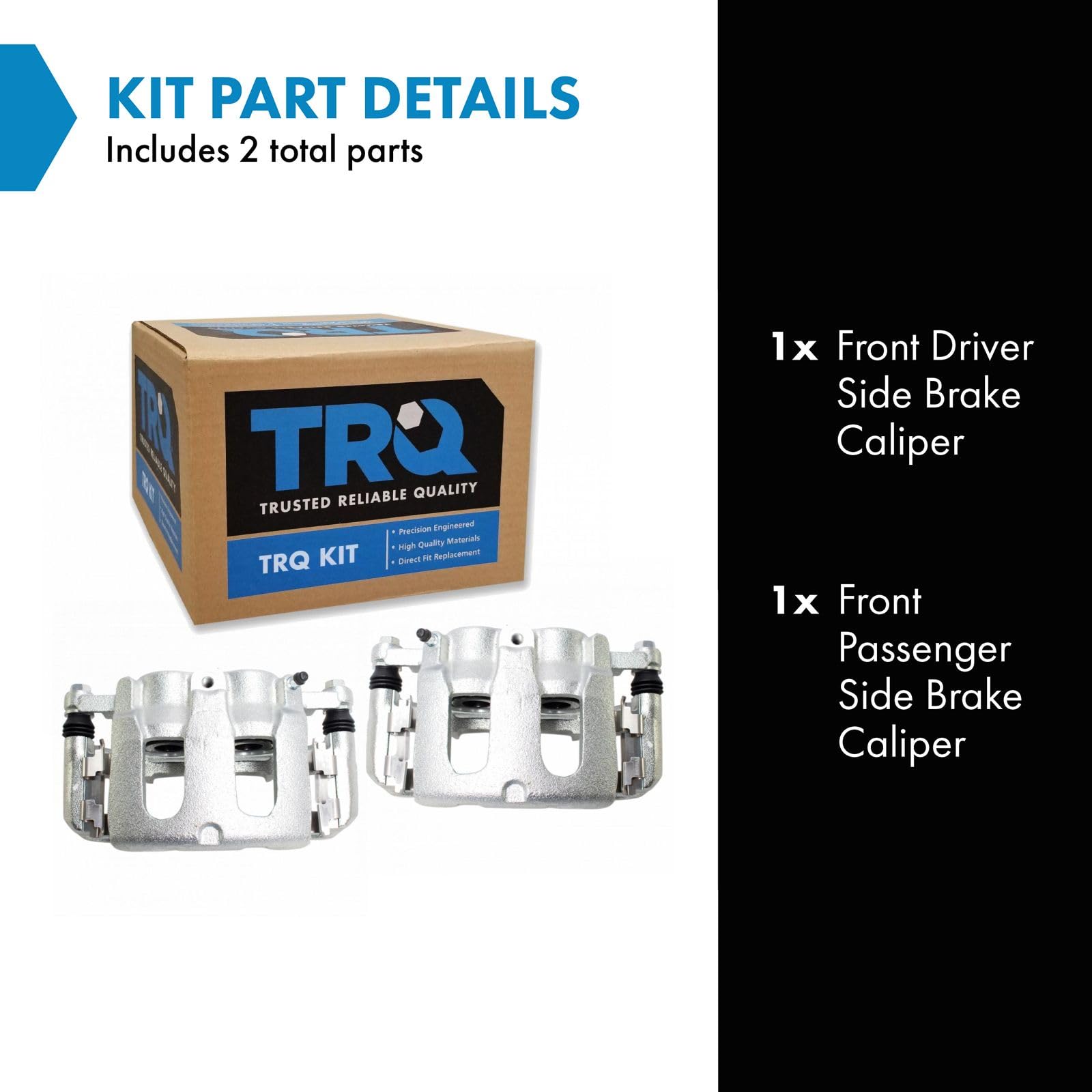 Trq Front Brake Caliper Set Compatible With 2011-2018 Ford Explorer 2009-2018 Flex 2010-2018 Taurus 2009-2012 Lincoln Mks Mkt