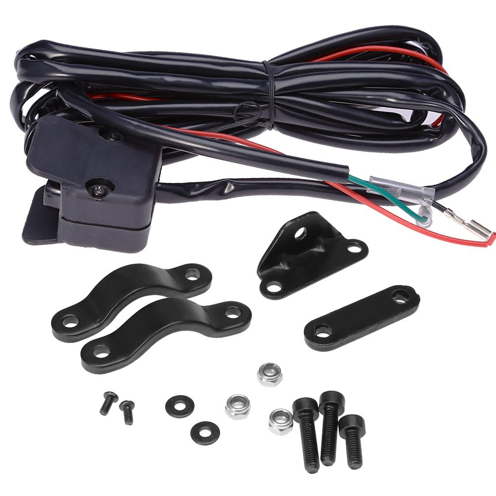 12V Winch Rocker Thumb Switch With Mounting Bracket Handle Bar Control Switch For Kfi, Warn, Ramsey, Superwinch, Champion, Venom, Badland Etc.