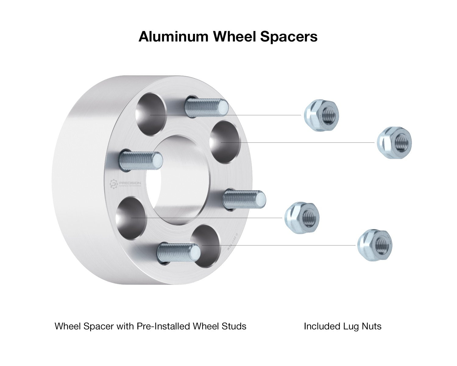 Rocktrix 2 Inch Wheel Spacers (4X4 Bolt Pattern, 68.5Mm Bore, 12X.1.25 Studs, Cone Seat Nuts) Compatible With Yamaha Golf Carts