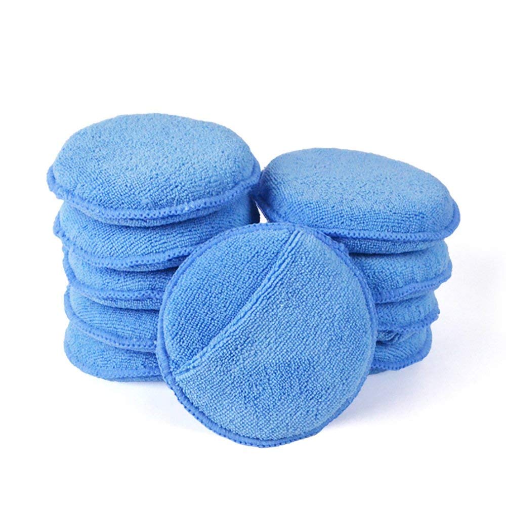 Aivs Car Care Microfiber Wax Applicator Pads With Finger Pocket For Any Cars, Truck, Boat, Motorcycle And Rv. Wax Applicator Foa
