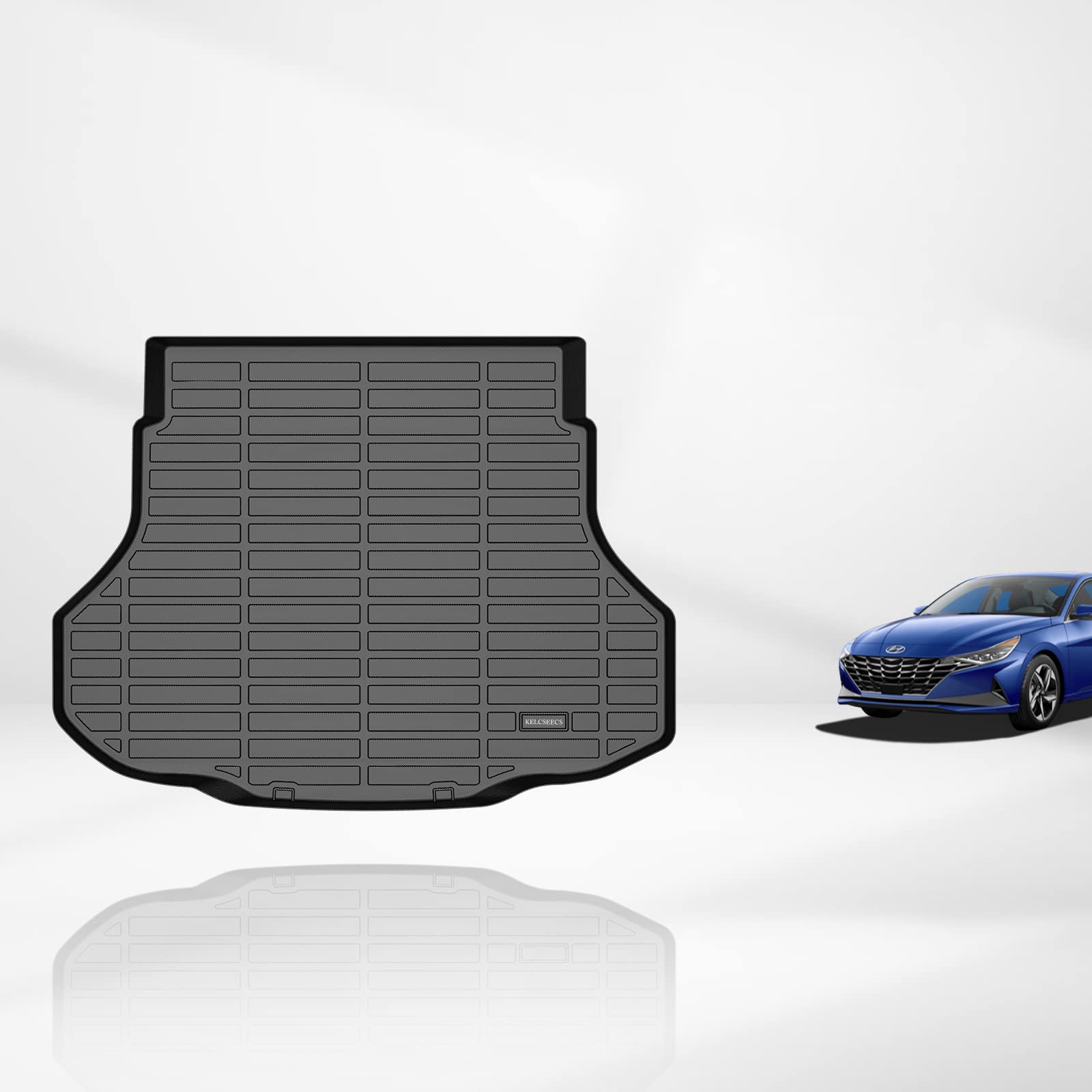 Kelcseecs All-Weather Cargo Liner For Elantra & Elantra N & Elantra Hybrid 2025 2024 2023 2022 2021 Custom Fit Car Floor Mat (Tr