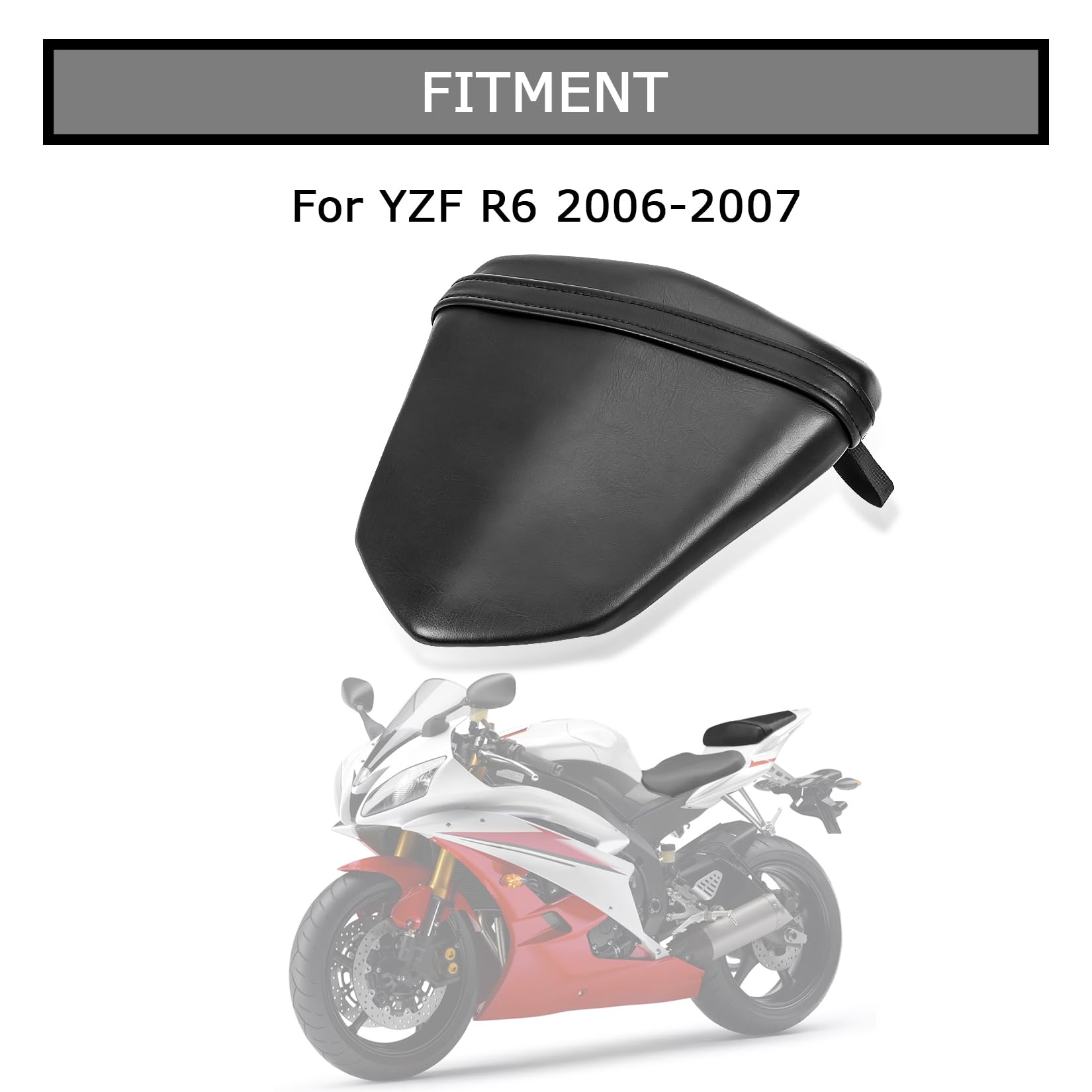 PLSER Rear Passenger Seat Pillion Cushion Seat for YZF R6 2006 2007