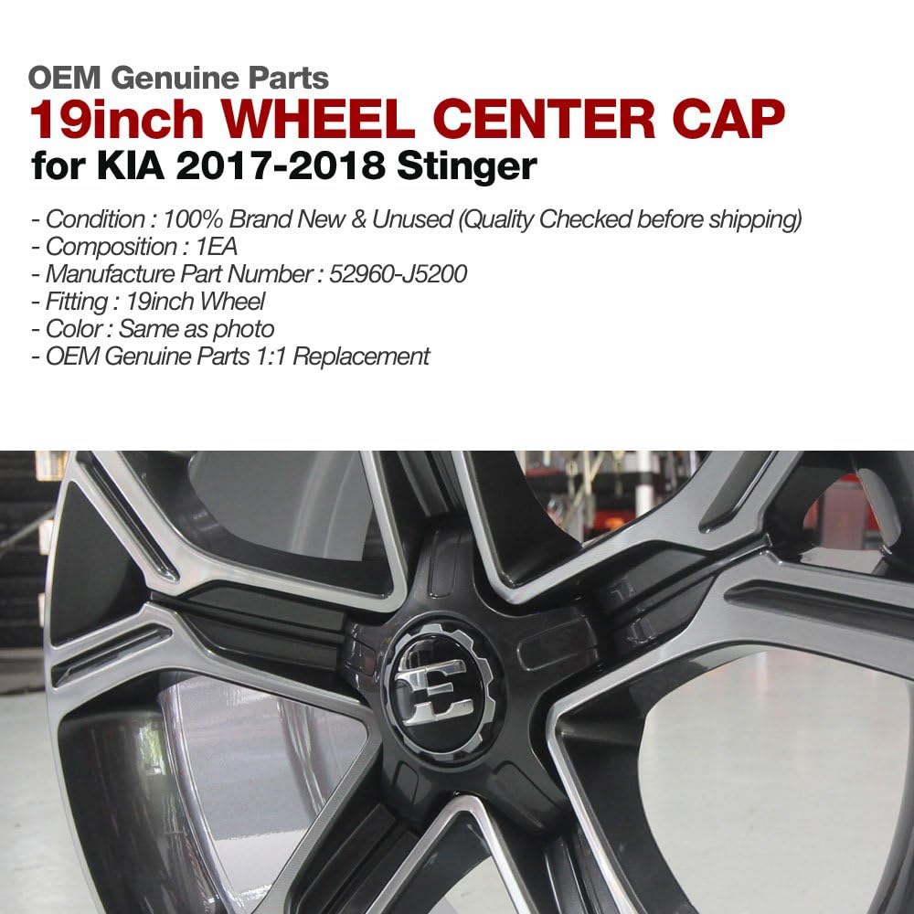 Kmptrade Oem Parts 52960J5200 19Inch Wheel Center Cap Cover 1Ea For Kia 2017-2018 Stinger