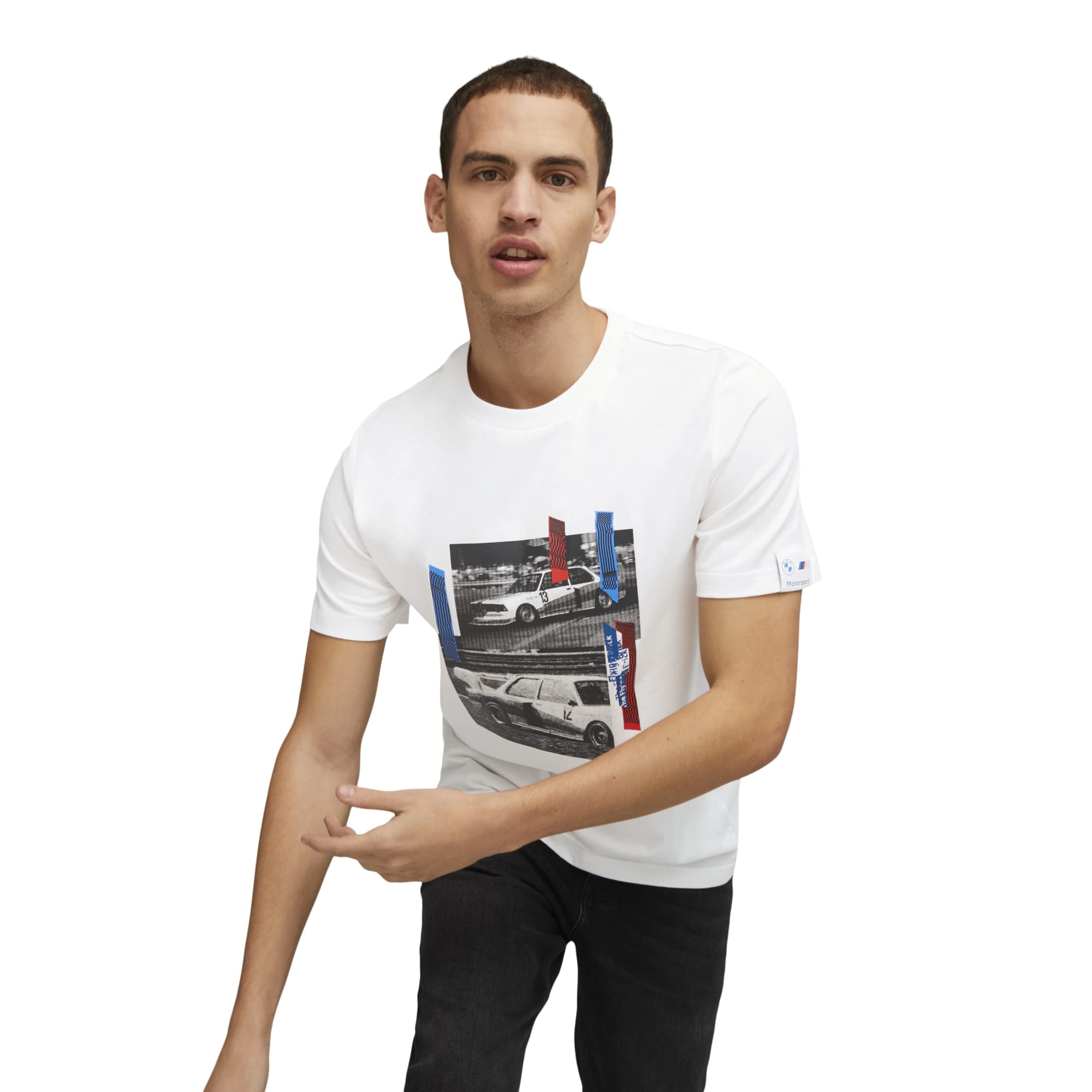 PUMA Men's Standard BMW M Motorsport Graphic Tee, White 23, XX-Large