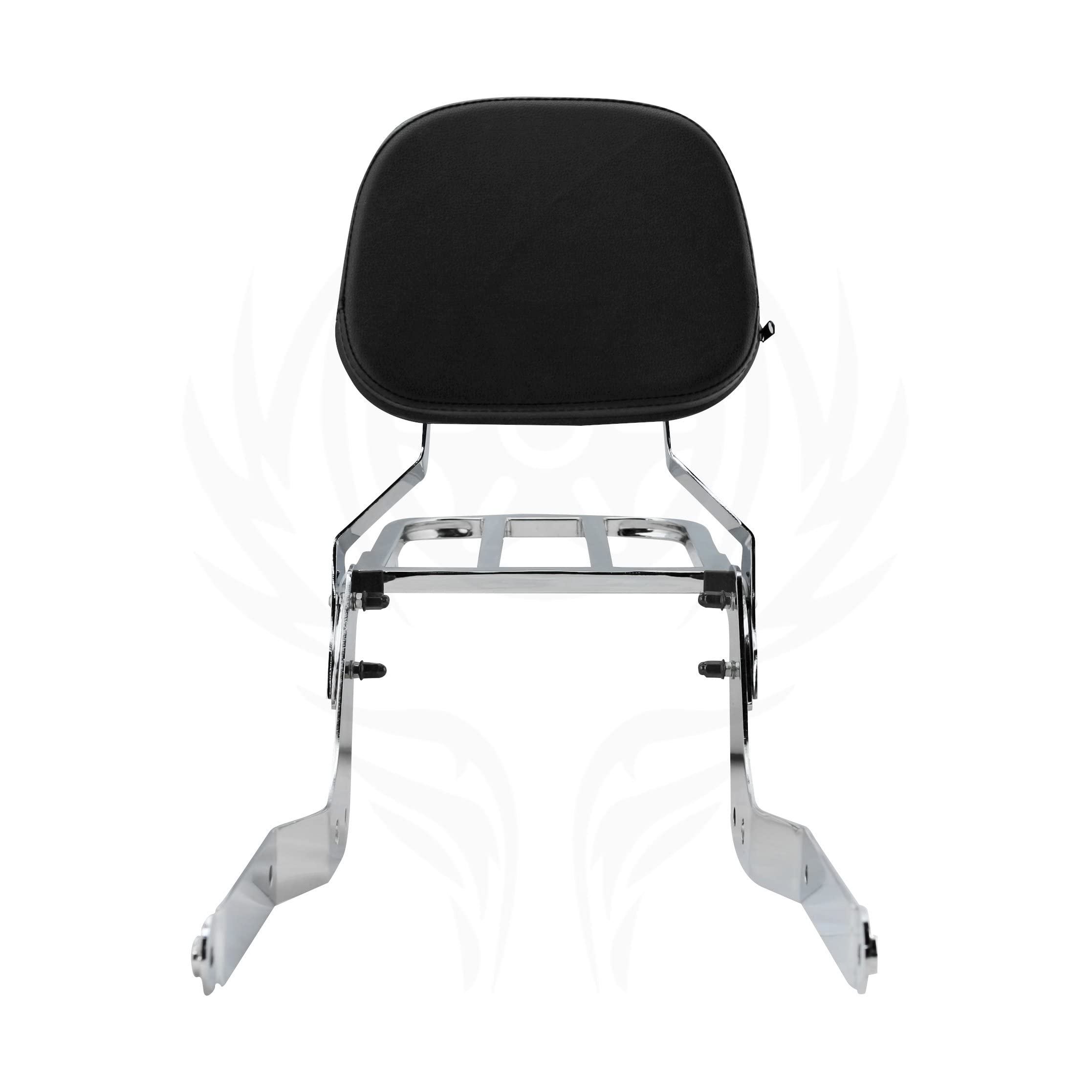 Sissybar Backrest and Luggage Rack for Honda Shadow Aero VT750C 2004-2023 (Chrome Finished)