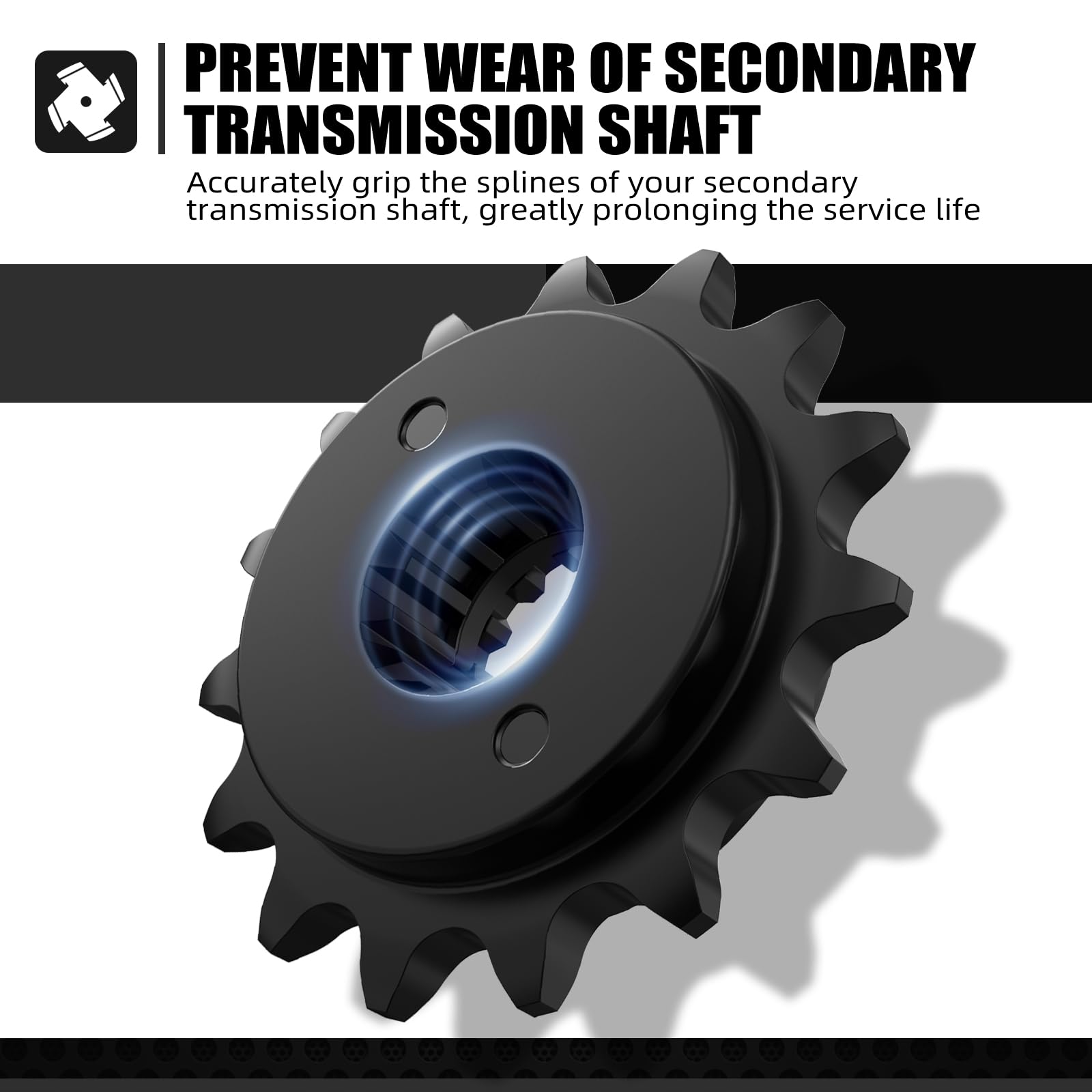 NICECNC M6 x 10Nm 15T Front Countershaft Sprocket Compatible with Honda XR650L 1993 1994 1995 1996 1997 1998 1999-2024