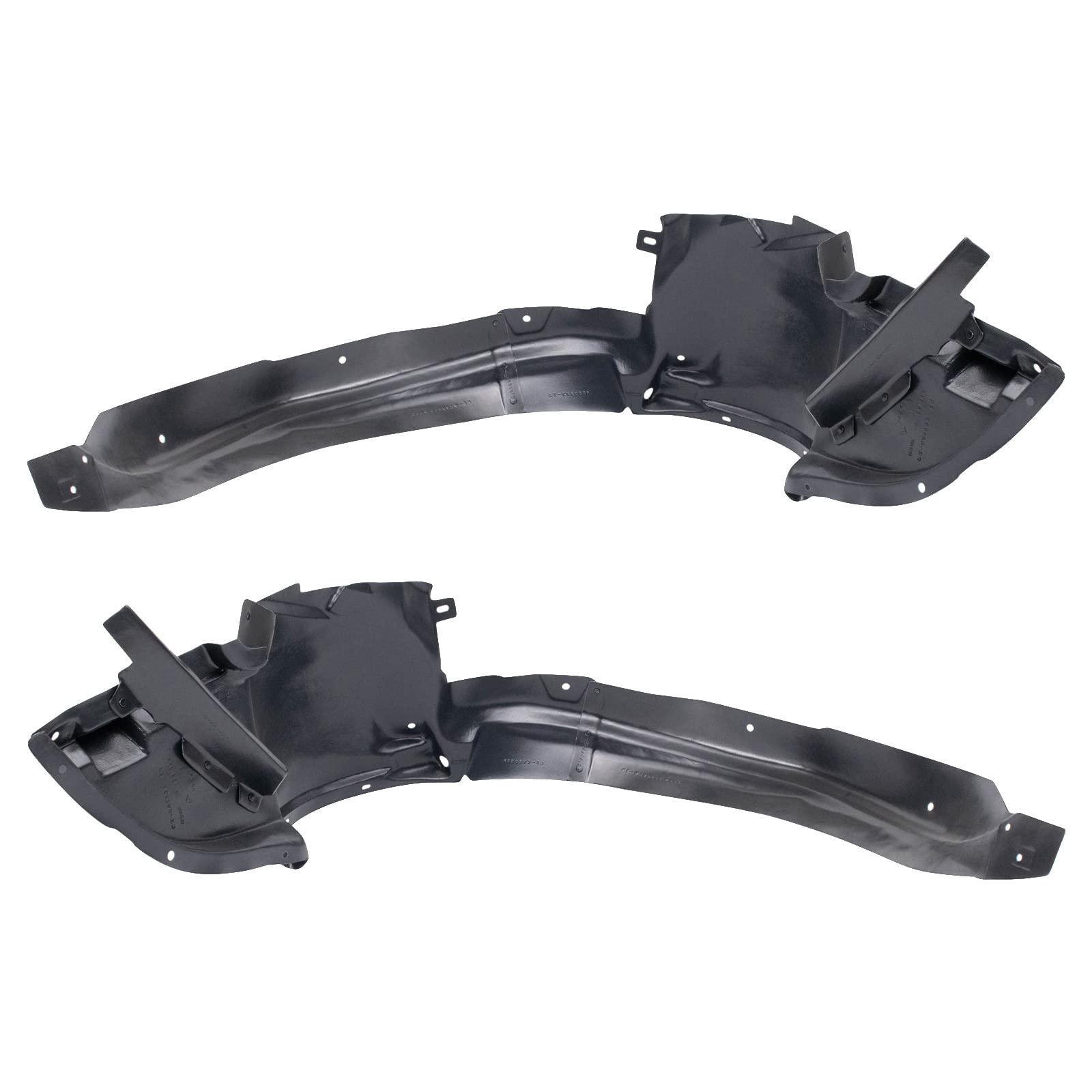 Trq Inner Fender Liner Set Compatible With 2008-2012 Chevrolet Malibu Gm1248201 Gm1249201