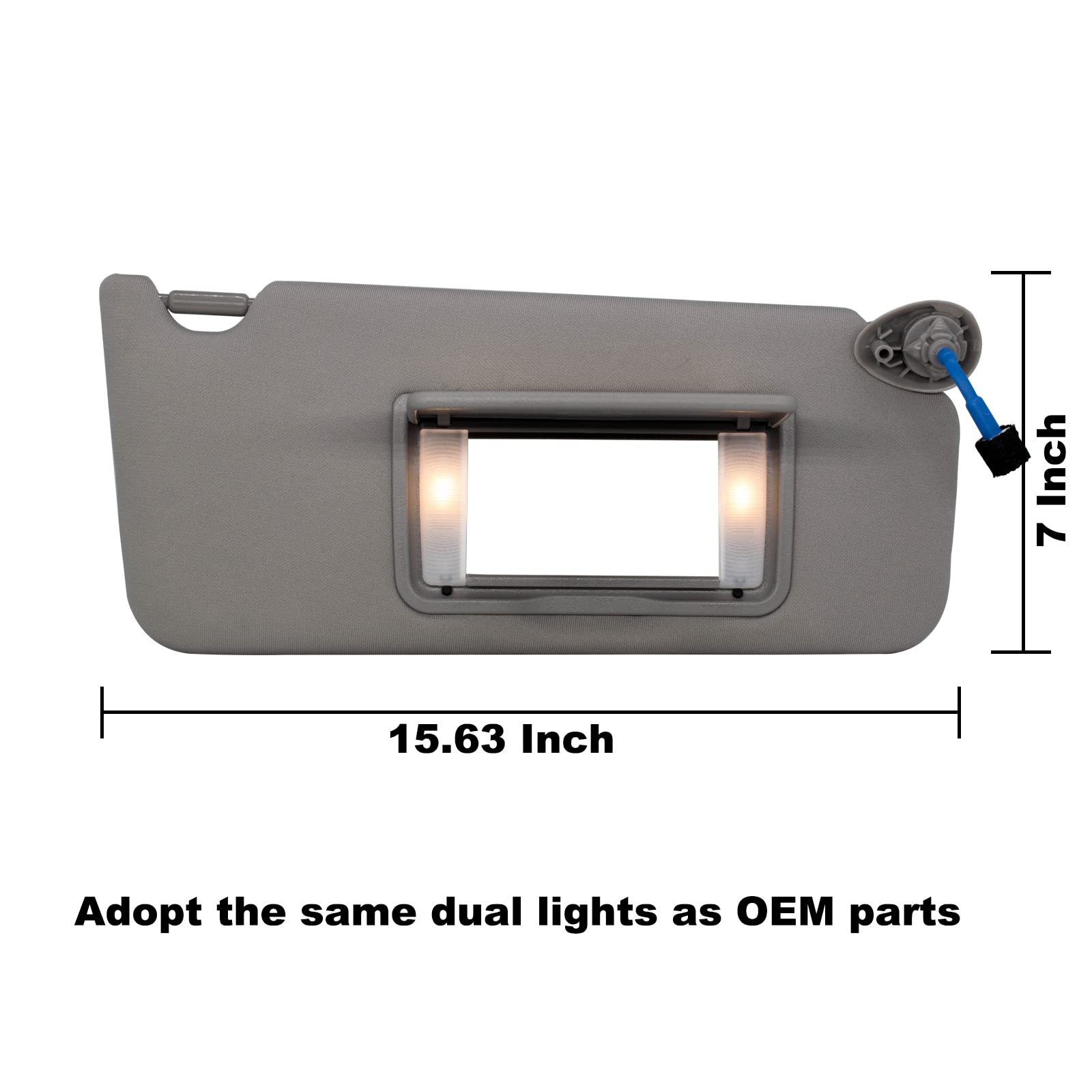 Nhiles Left Driver & Right Passenger Side Sun Visor Compatible With Honda Accord 2008 2009 2010 2011 2012 2013 2014 2015 2016 20