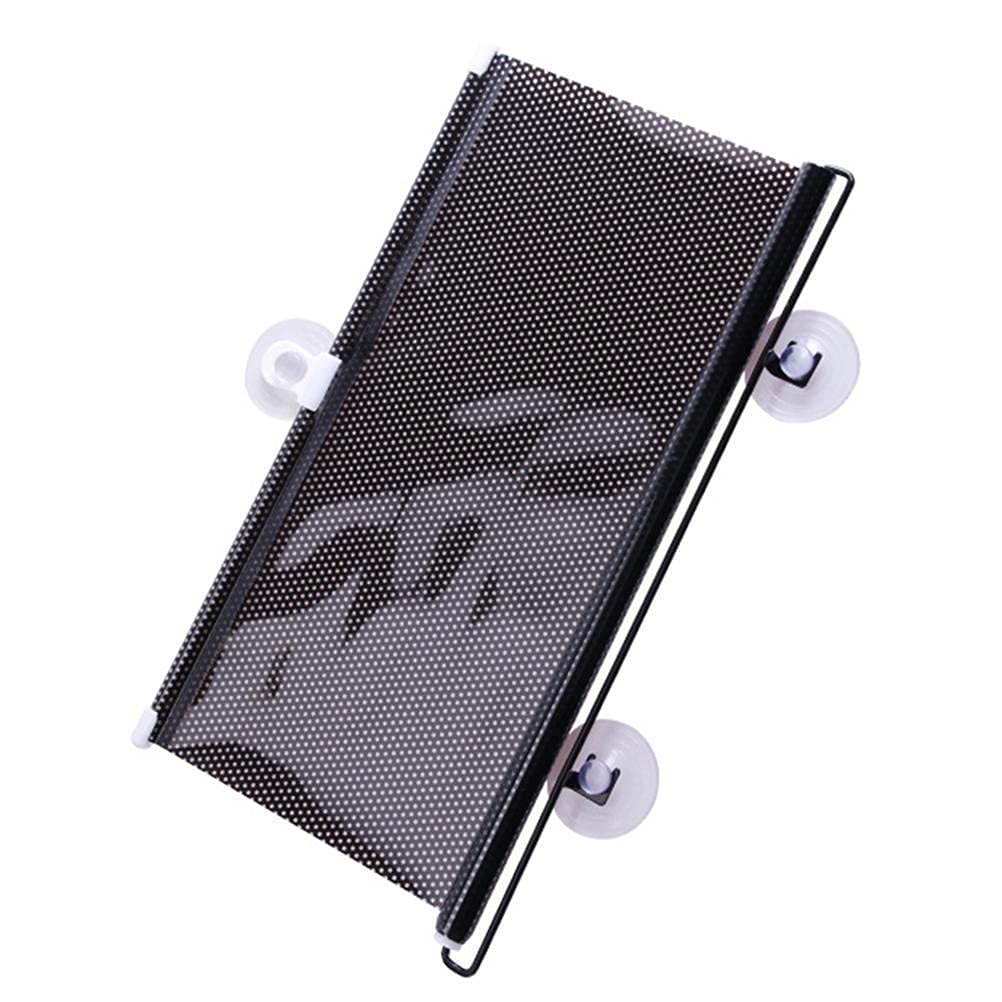 KIMISS Windshield Sun Shade, Car Automatic Retractable Sunshade Car Protection Windshield Sun Block Visor Shade Curtain Sun (Bla