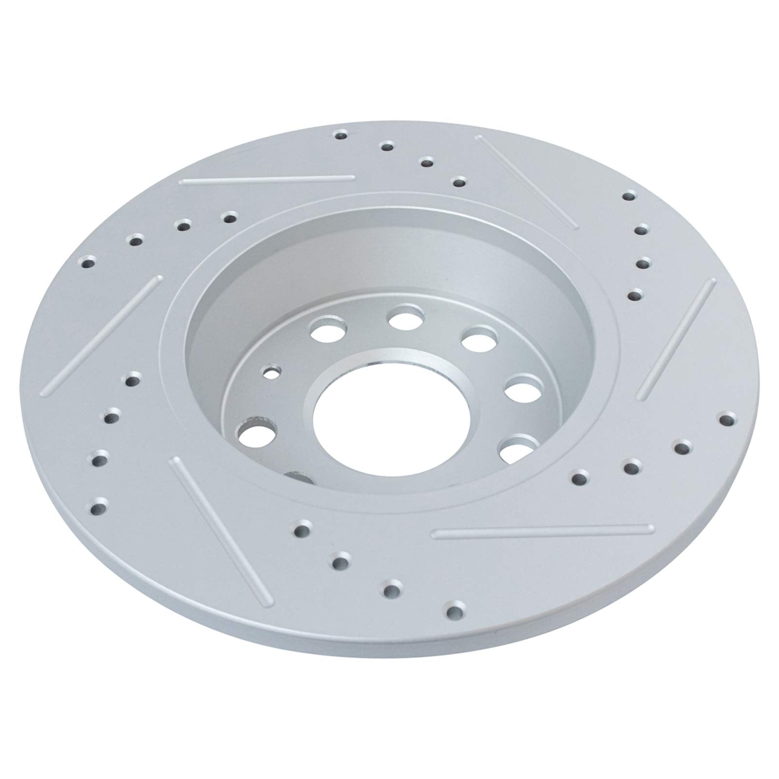 Trq Rear Performance Brake Rotor Drilled Slotted Pair Set For A3 / A3 Quattro/Cc/Eos/Gti/Jetta/Passat/Tiguan