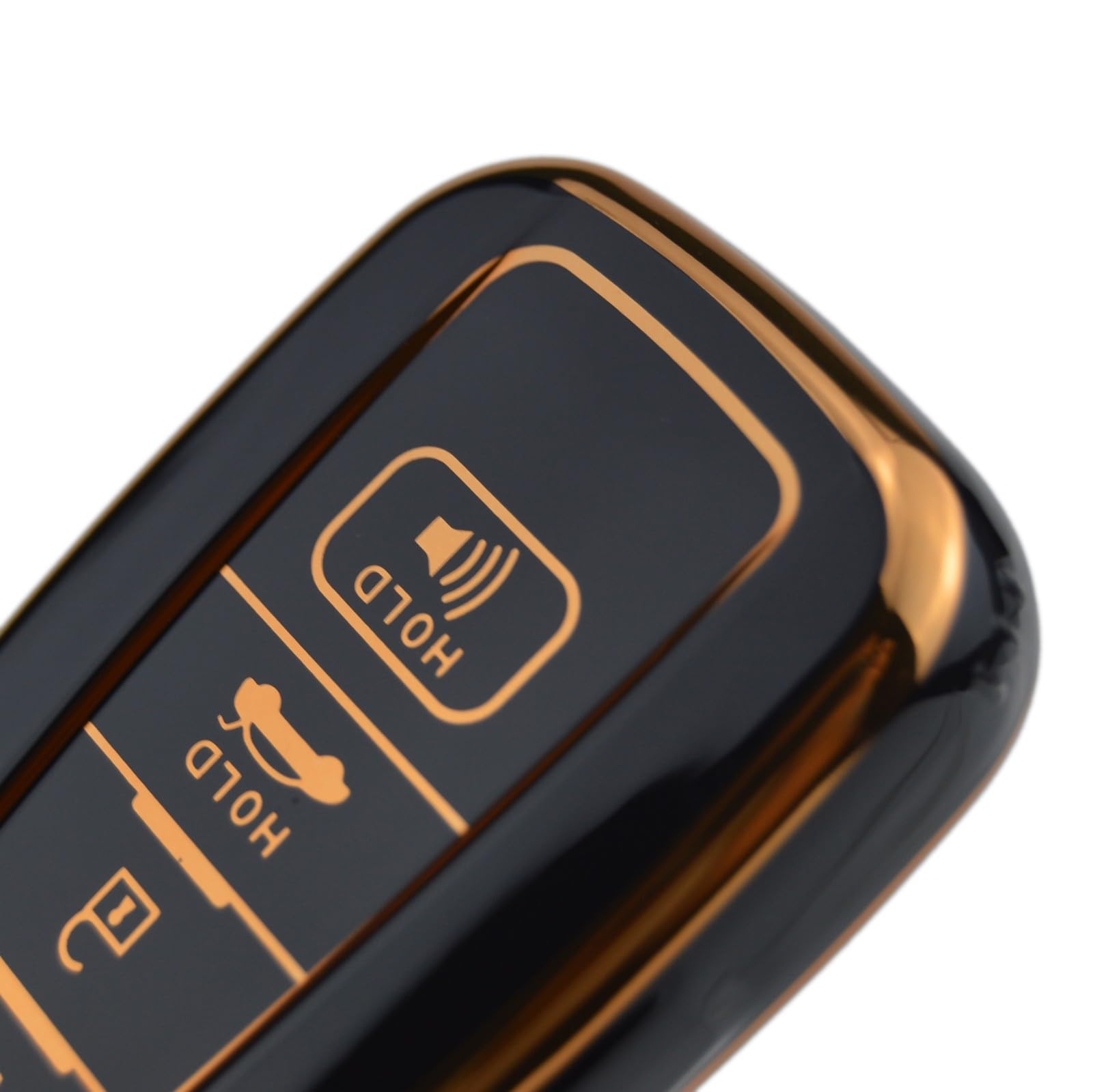 Gloss Smart Remote Key Fob Case Cover Protector For Toyota Camry Corolla Hatchback Avalon C-Hr Highlander Prius Rav4 Black