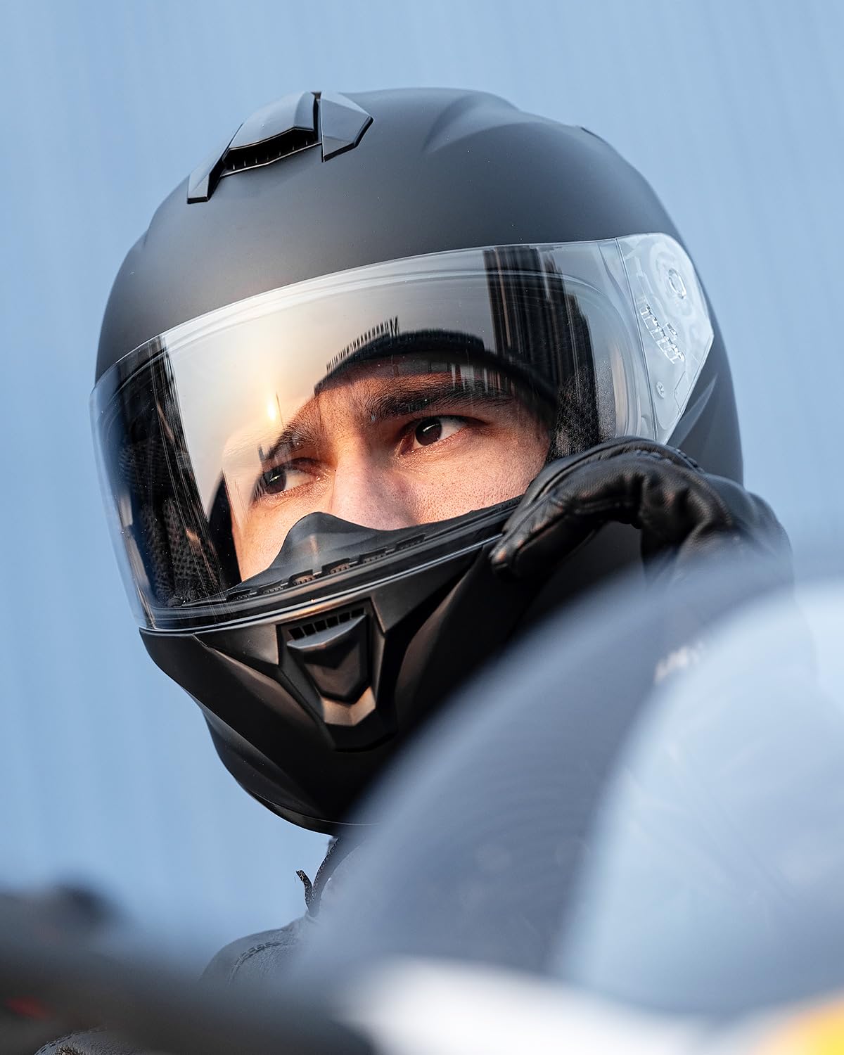 Ilm Full Face Motorcycle Street Bike Helmet With Enlarged Air Vents, Free Replacement Visor For Men Women Dot Approved Model St-