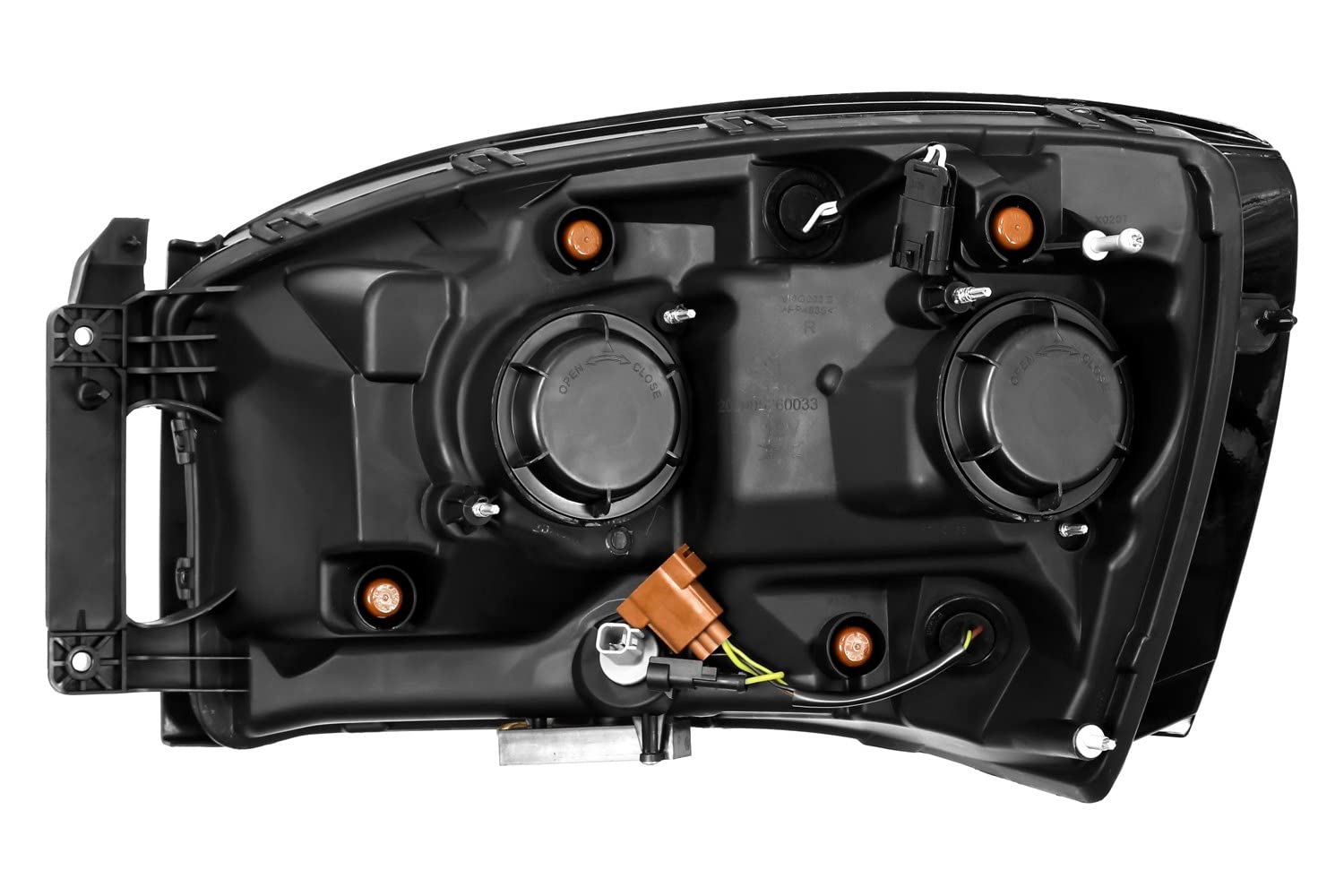 Alpharex 06-08 Dodge Ram 1500Hd Nova Led Proj Headlights Plank Style Blk W/Seq Signal/Drl/Amber Led