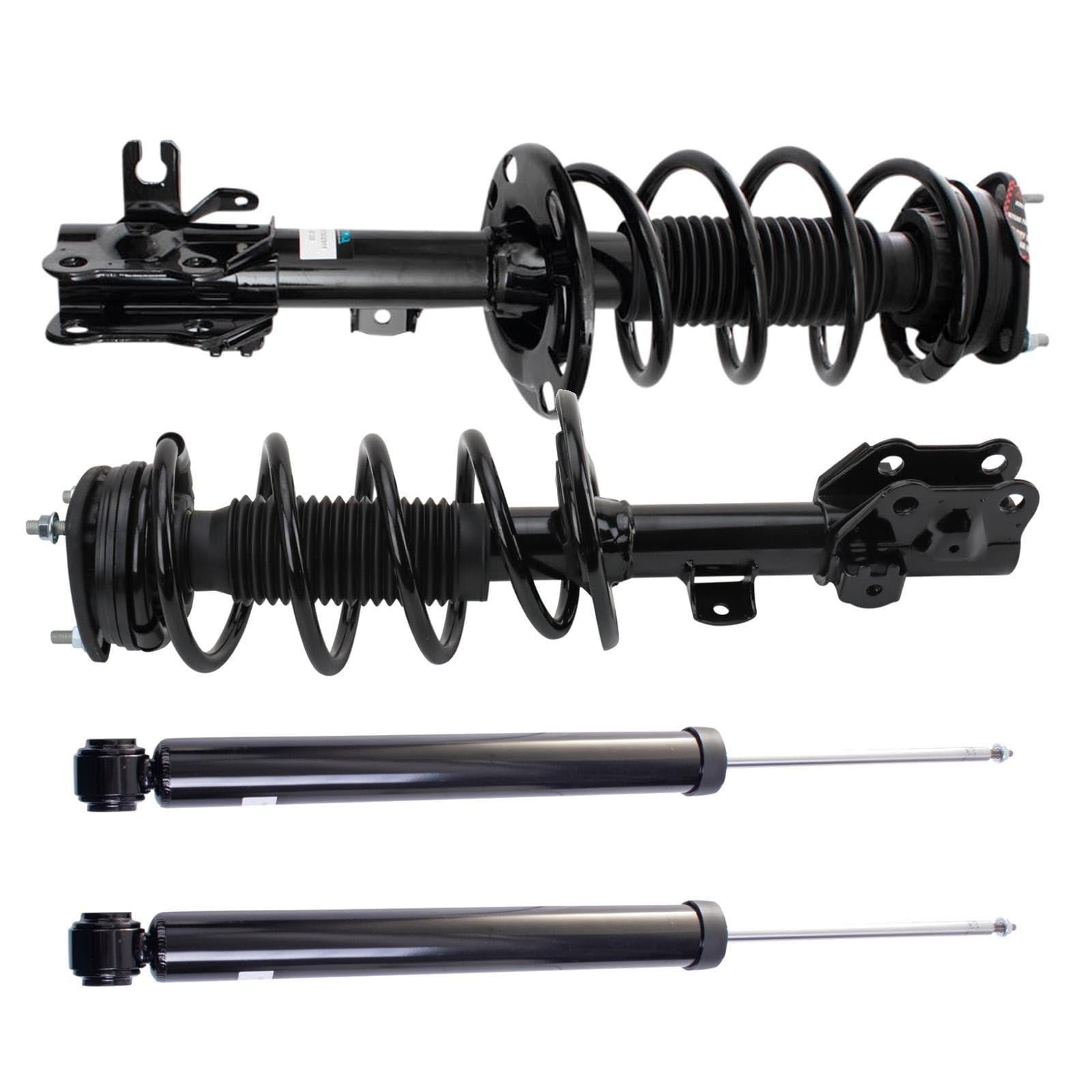 Trq Front And Rear Complete Strut Assembly & Shock Absorber Kit Complete Strut & Coil Spring Assembly Compatible With 2017-2019 