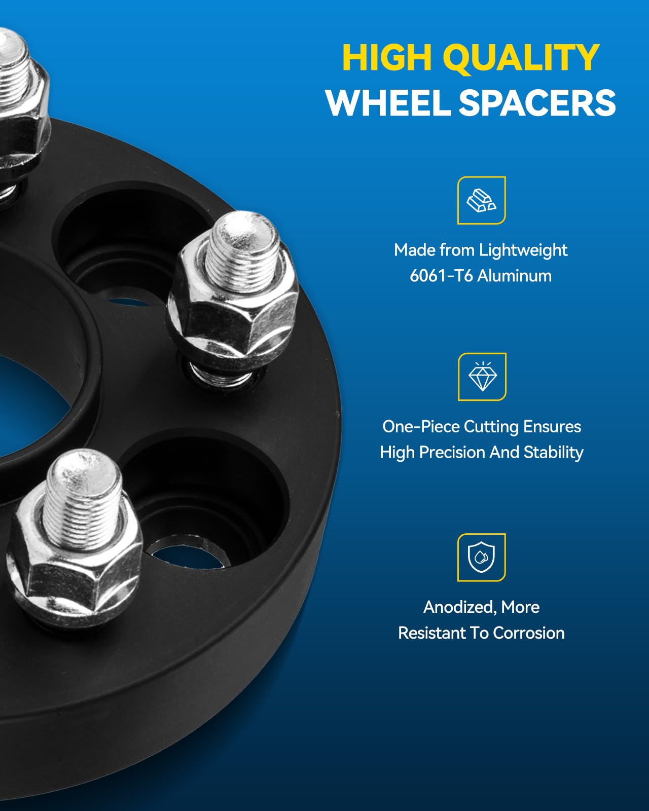PHILTOP 6x120mm Wheel Spacer, 1.5'' Hub Centric Wheel Spacers Fit for Traverse, Colorado, SRX, XT5, Acadia, Enclave, Canyon, Thr