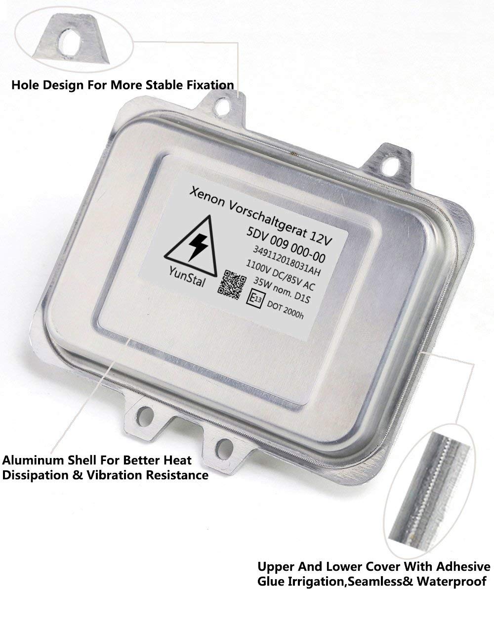 5DV 009 000-00 Xenon HID Headlight Ballast Control Unit with Fast Startup Safe Stability for 2007-2014 Cadillac Escalade 2006-20