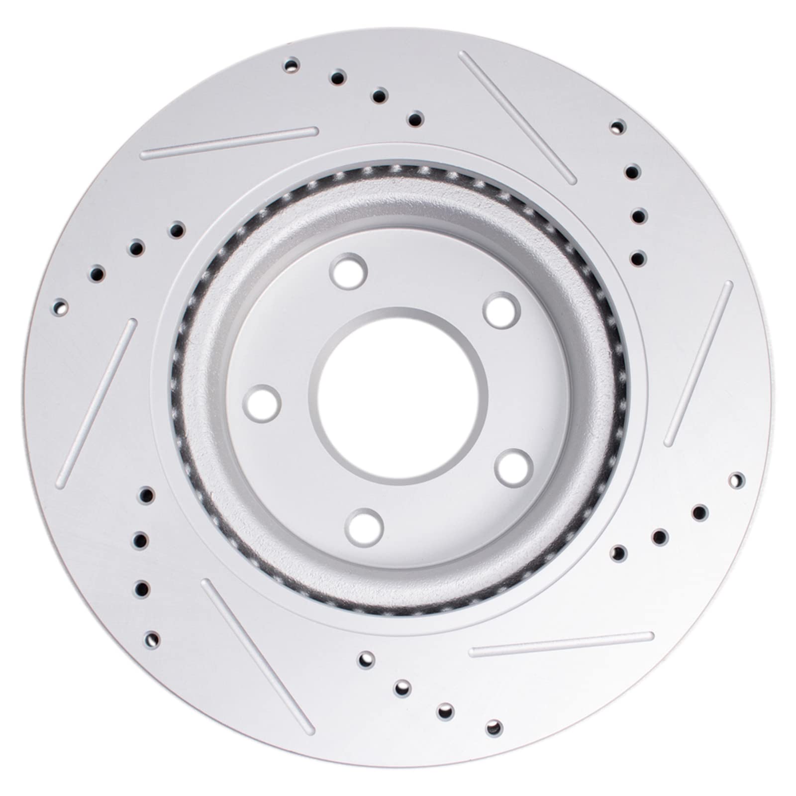 Trq Front Performance Brake Rotors Set Premium G-Coated Cross Drilled & Slotted Compatible With 2011-2017 Nissan Juke 2017-2019