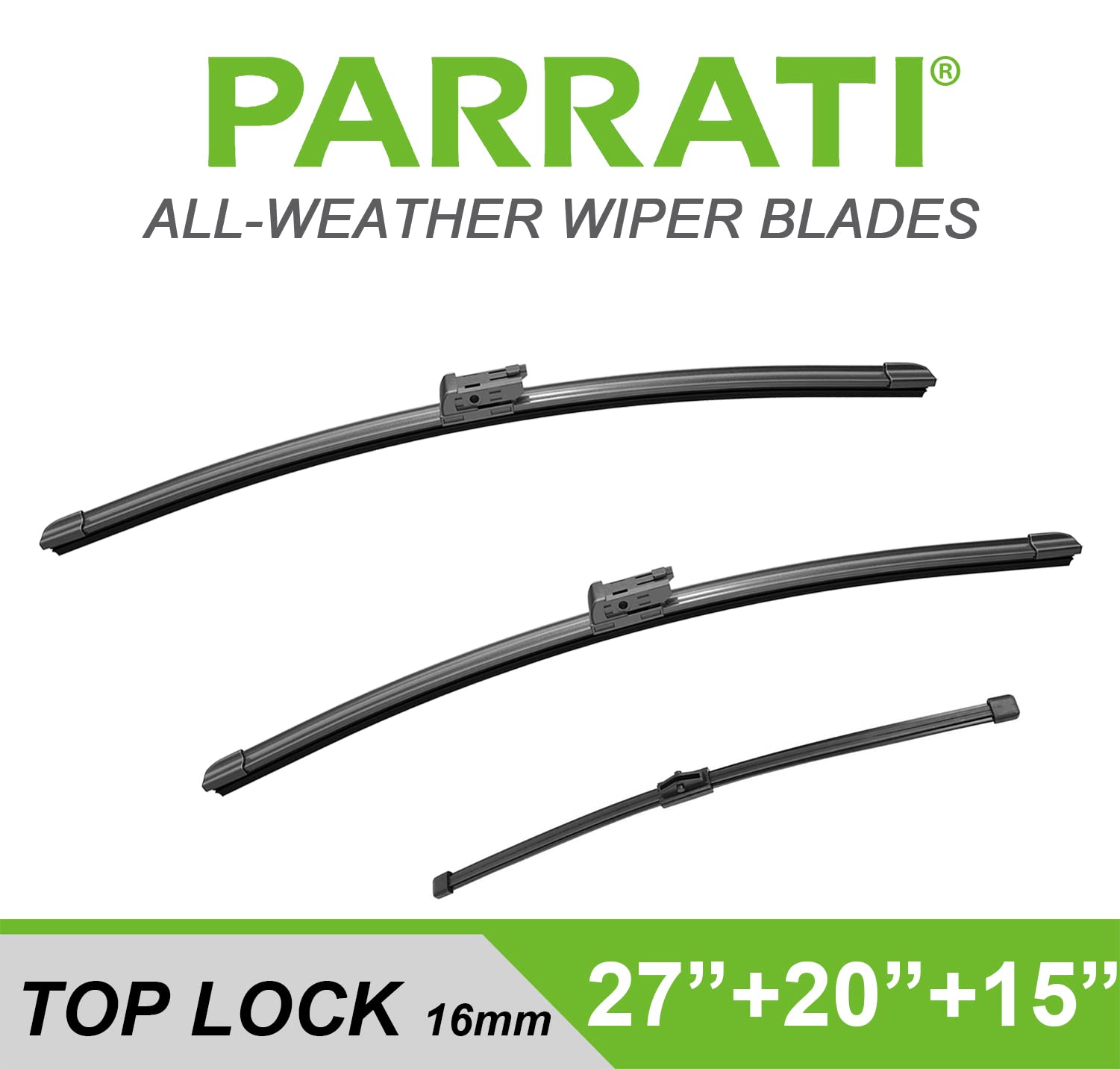 Parrati High Performance Premium All-Season Automotive Windshield Wipers With Rear Wiper Blades Replacement For 2017-2023 Audi Q