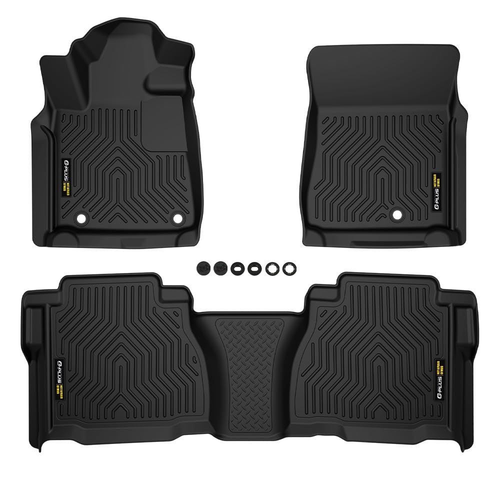 G-PLUS TPE Floor Mats Cargo Liners,Compatible with 2007-2011 Toyota Tundra Double/CrewMax Cab Pickup,All Weather Full Cover Prot