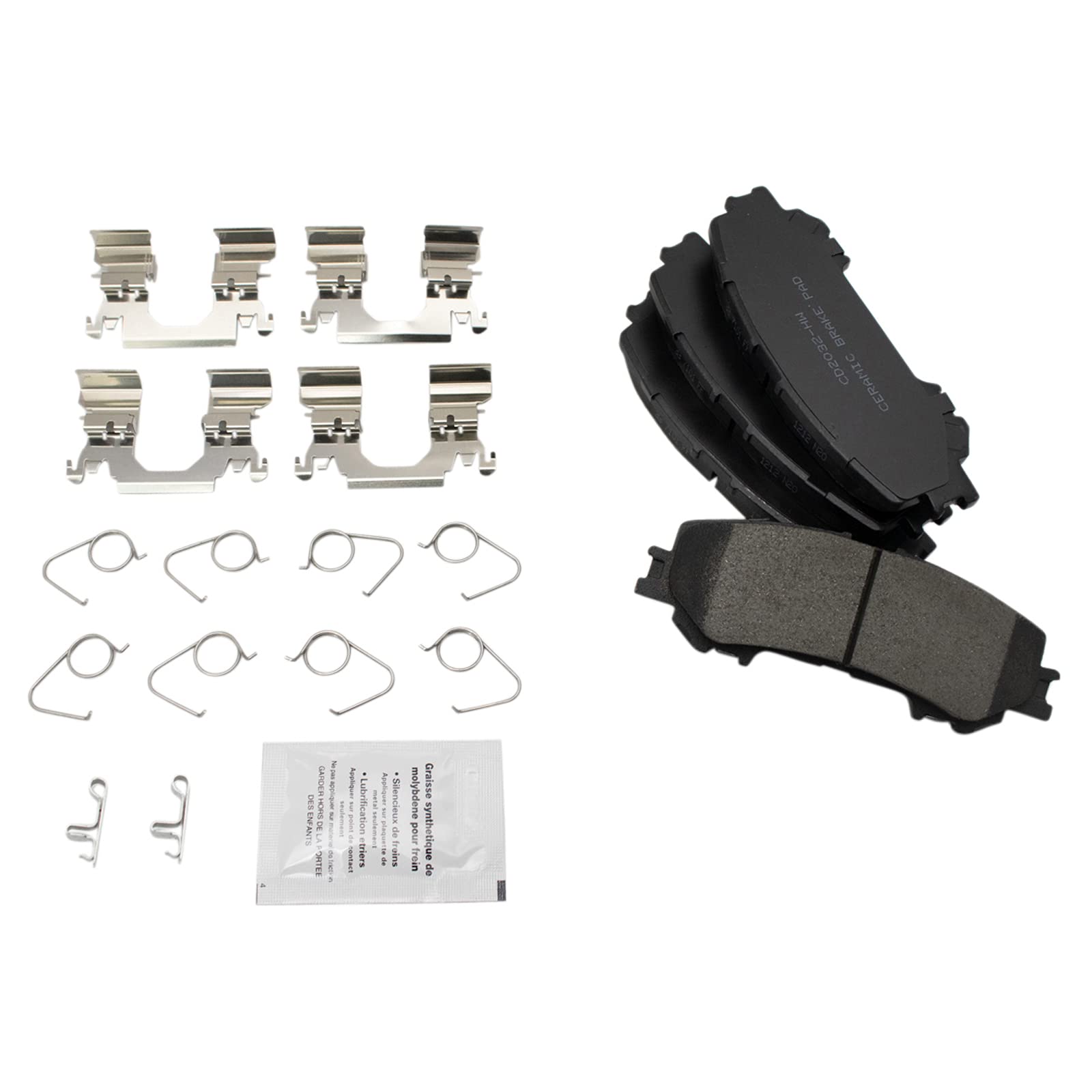 TRQ Rear Brake Pad & Rotor Kit Brake Pads Brake Rotor Ceramic Compatible with 2017-2019 Nissan Titan