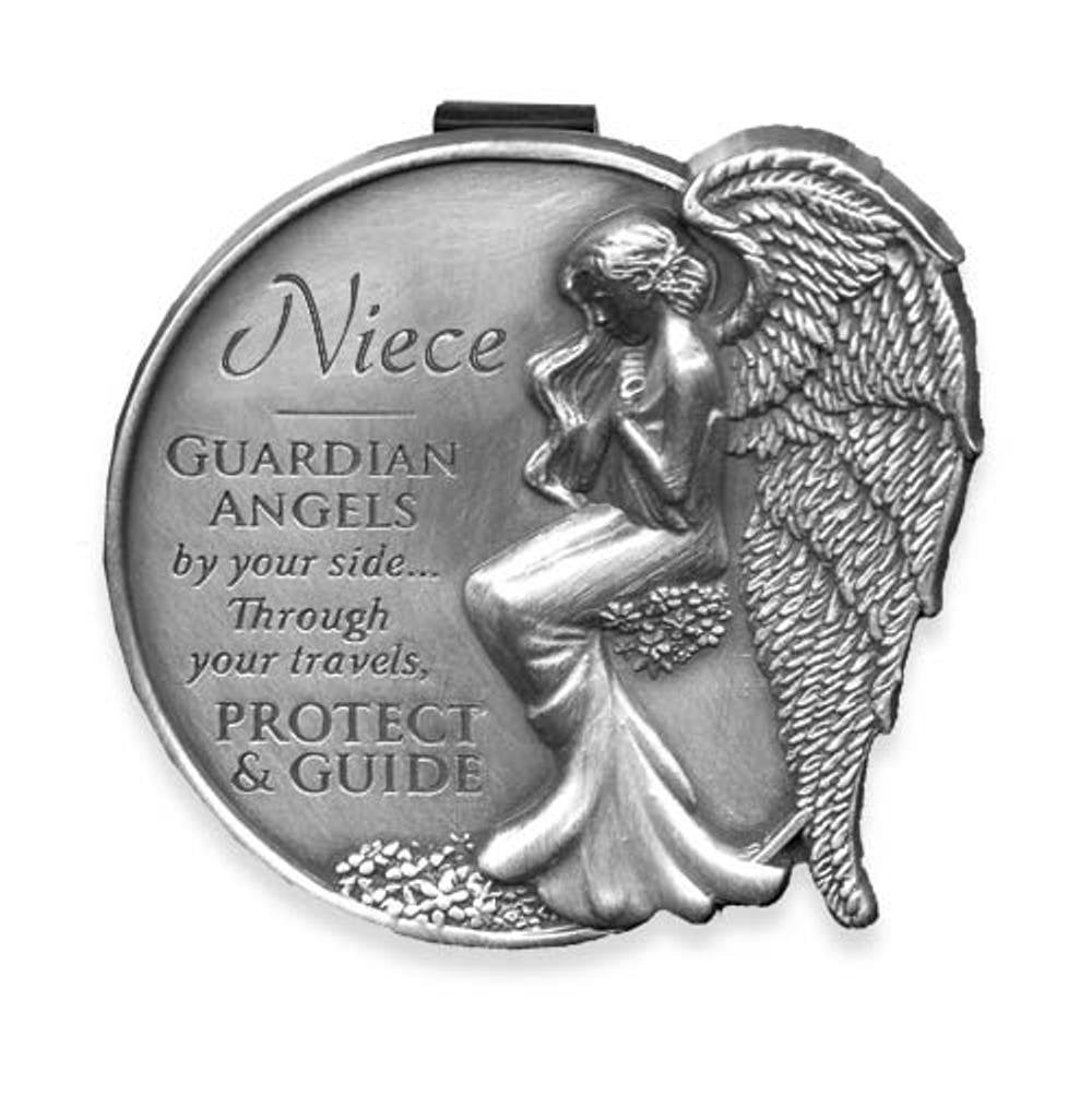 Angelstar 15688 Niece Guardian Angel Visor Clip Accent, 2-1/2-Inch, Silver