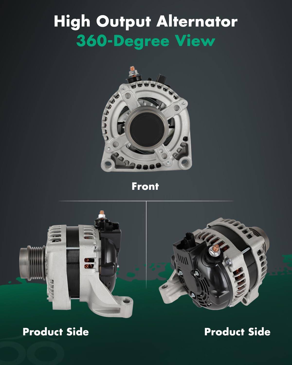 SCITOO Alternator Fits for Jeep Liberty 2005-2006 L4 2.8L - 12V 150Amp CW SD6 Groove Pulley, Replace OE 11114 104210-4240 104210