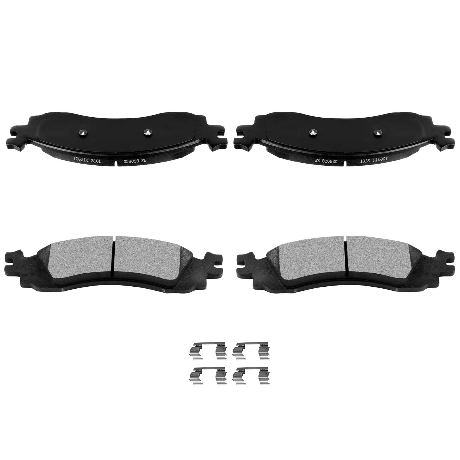 Automuto 4Pcs Front Semi-Metallic Disc Brake Pads Set D1158 For Ford For Explorer 2006-2010, For Ford For Explorer Sport Trac 20