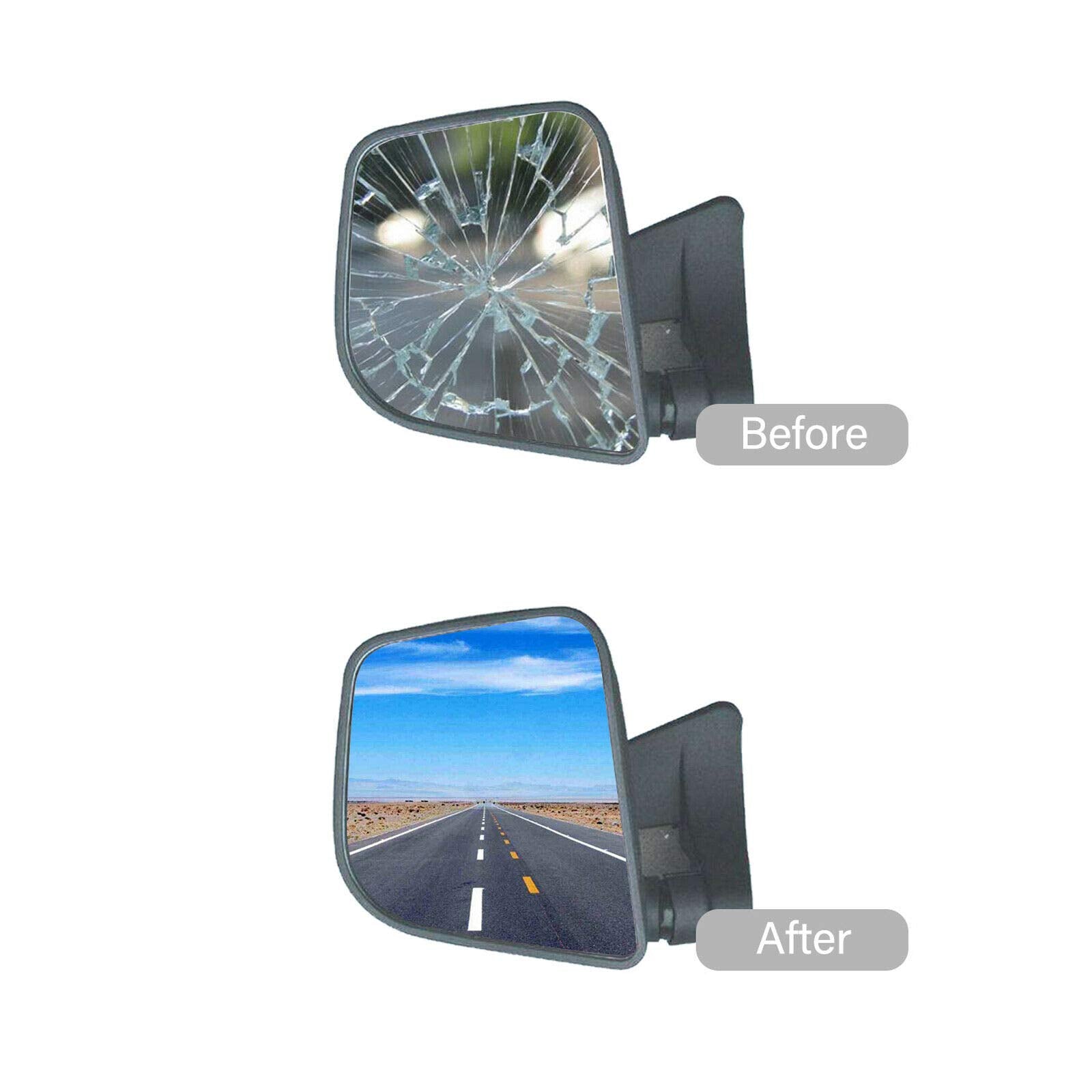 Adanz Side Mirror Glass Fit For Cadillac Escalade Chevrolet Chevy Blazer Tahoe Gmc Jimmy Yukon C1500 2500 3500 K1500 2500 3500 Passenger Right Side Rh Convex Non Heated, Including Adhesive Pads