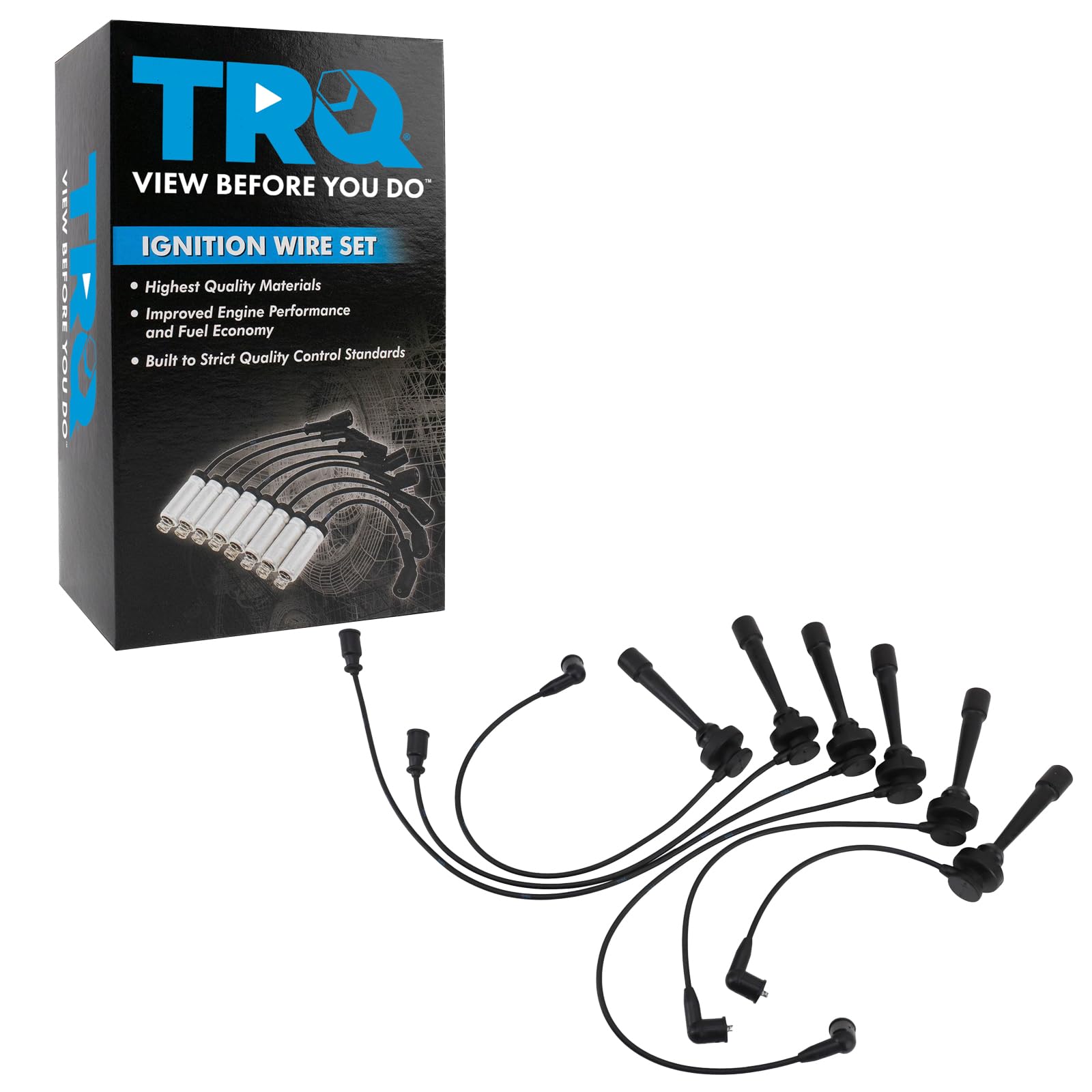 Trq Spark Plug Wire Set Compatible With 1997-2002 Mitsubishi Montero 1997-2004 Montero Sport