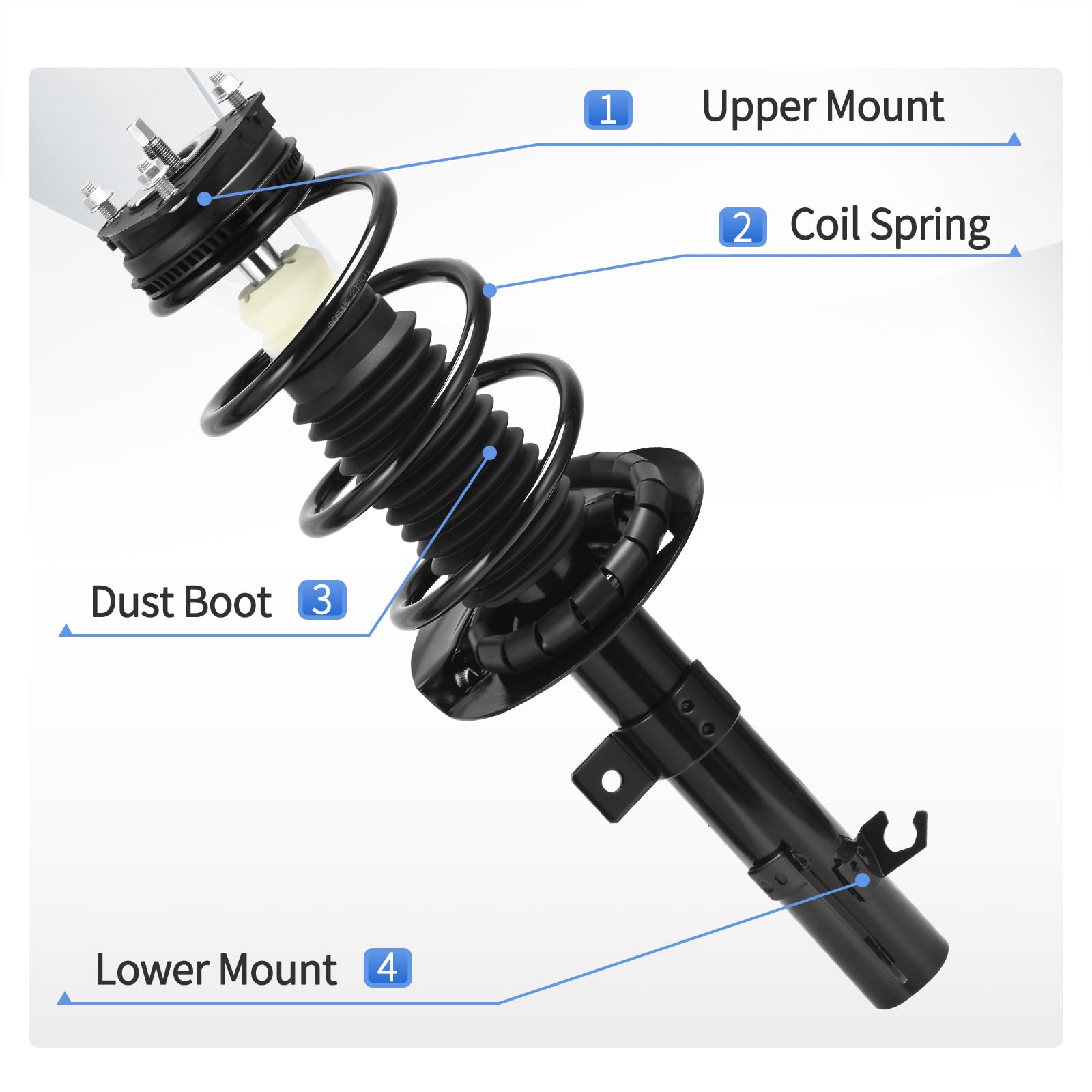 Yitamotor Front Complete Strut Quick Struts Shocks And Coil Spring Assembly Compatible With 2006-2011 Ford Focus