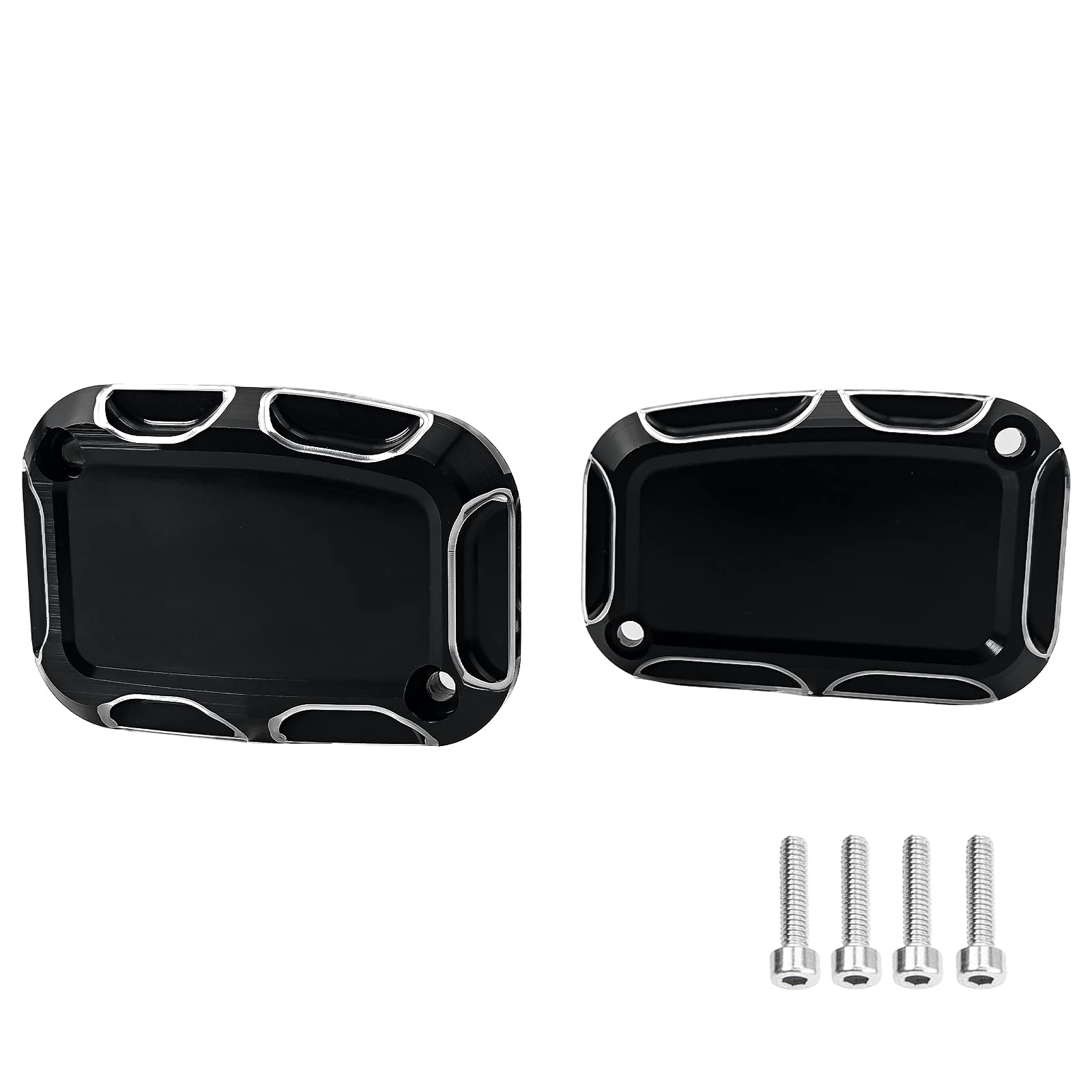 Motorcycle Brake Clutch Master Cylinder Covers Aluminum Left and Right Brake Reservoir Cylinder Cover for Harley Touring Street