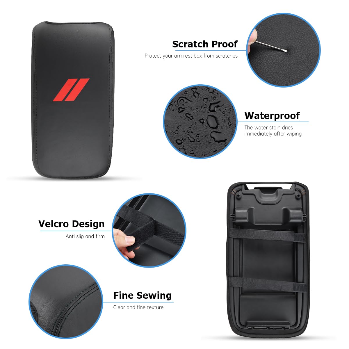 Intget Center Console Cover For Dodge Charger Accessories 2011-2020 2021 2022 2023 For Chrysler 300 2015-2022 Leather Armrest Co