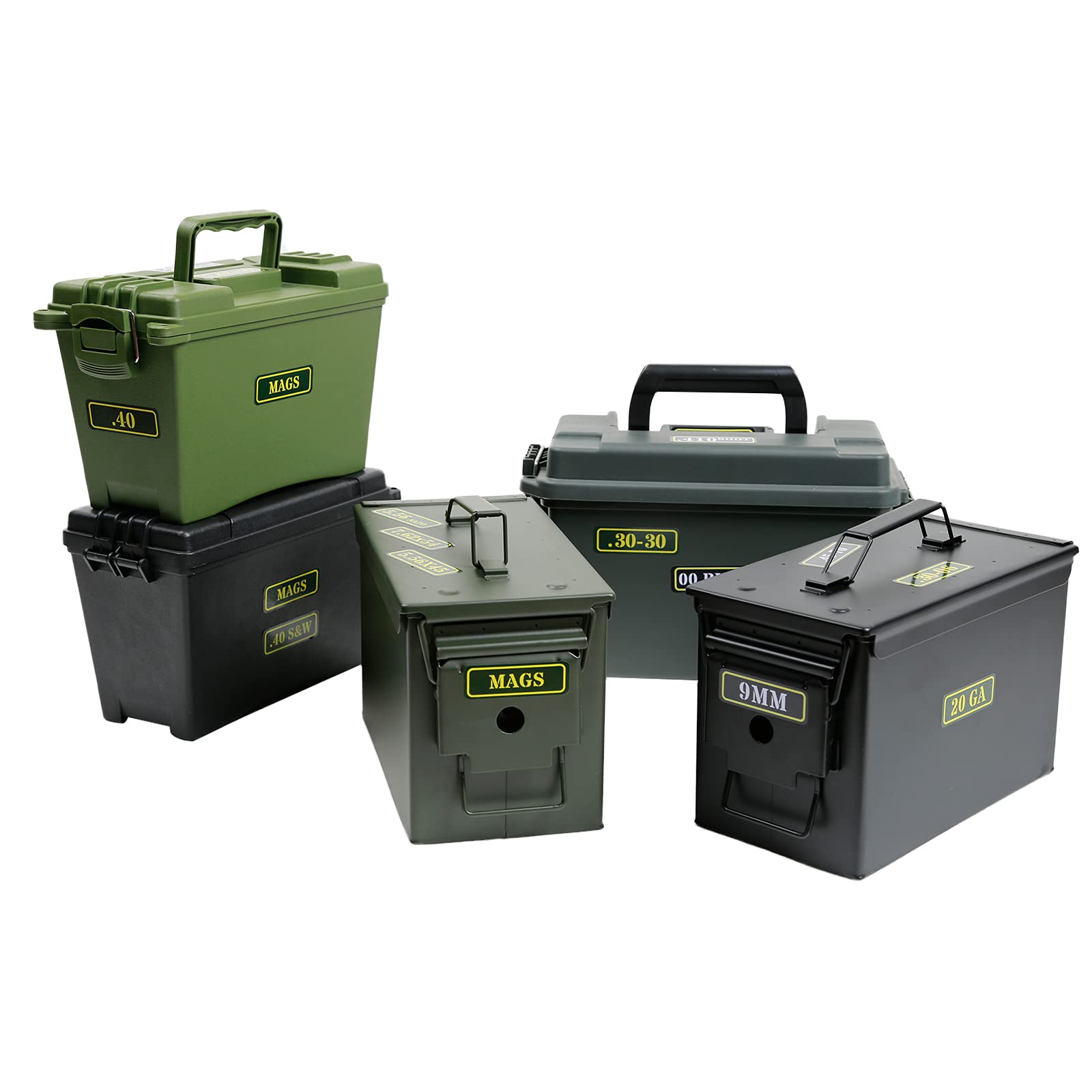 Ammo Can Vinyl Sticker Set Decal Label .410 .44 .45-70 .22 .223 .308 9MM .380 .45 5.56 7.62 (80 Pack/40 Varieties) Choose Your V