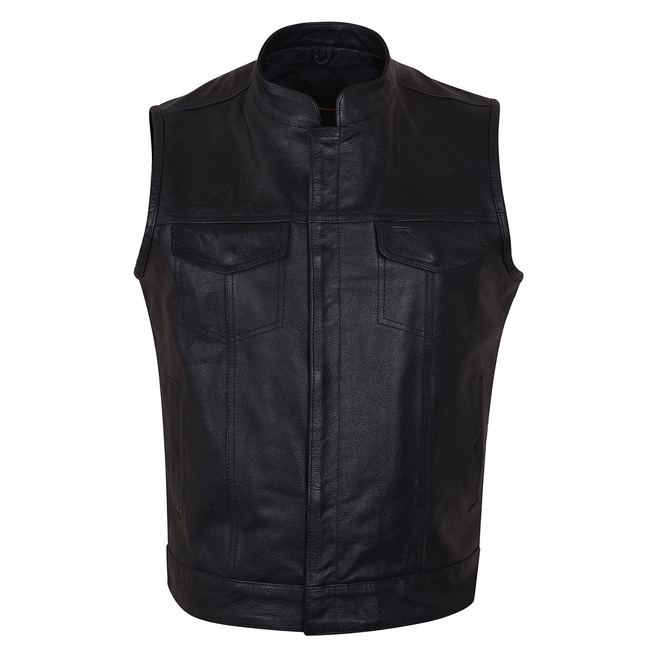 Soa Men'S Leather Vest Anarchy Motorcycle Biker Club Concealed Carry