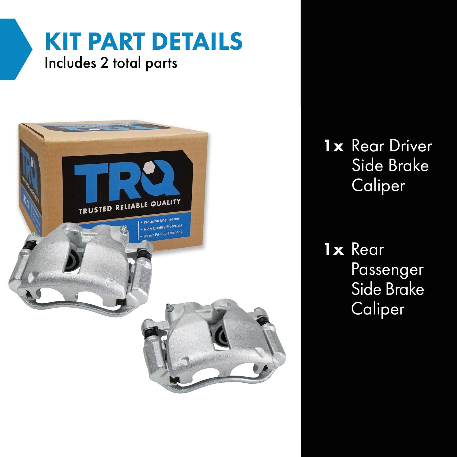 Trq Rear Brake Caliper Set Compatible With 2007-2009 Dodge Sprinter 3500 2007-2018 Freightliner 2010-2018 Mercedes-Benz 2018 Spr
