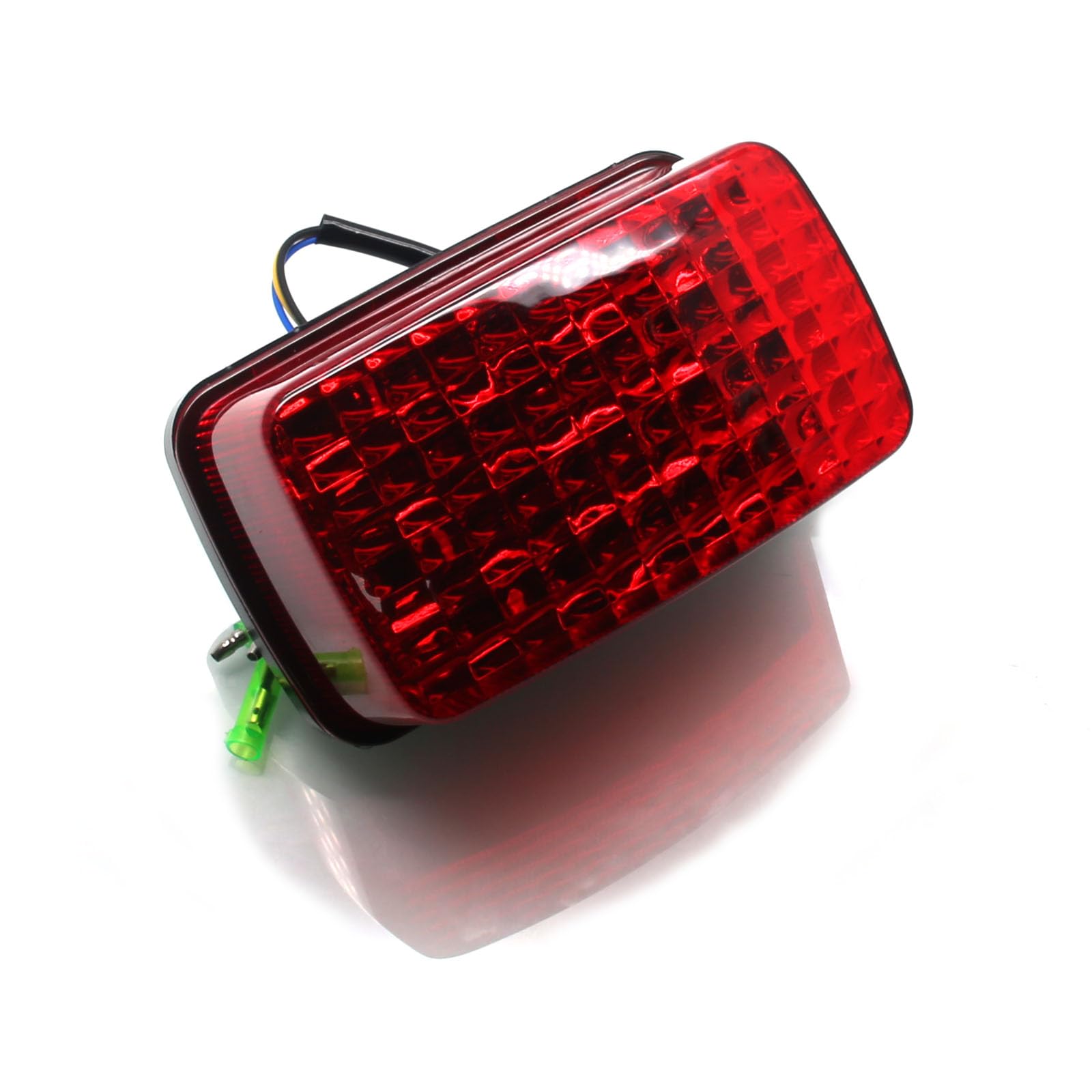 Mzs Atv Tail Light, Quad Taillight Led Brake Accessories Red Lens Compatible With Big Bear Bruin Grizzly Kodiak Rhino Viking Wol