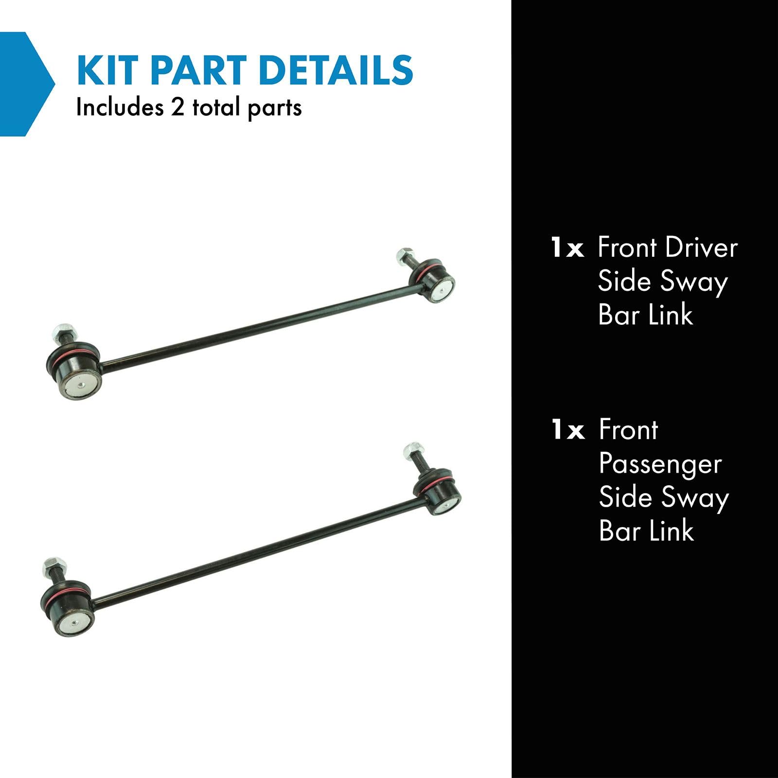 Trq Front Sway Bar Stabilizer Link Set Compatible With 2013-2022 Acura Ilx 2012-2015 Honda Civic