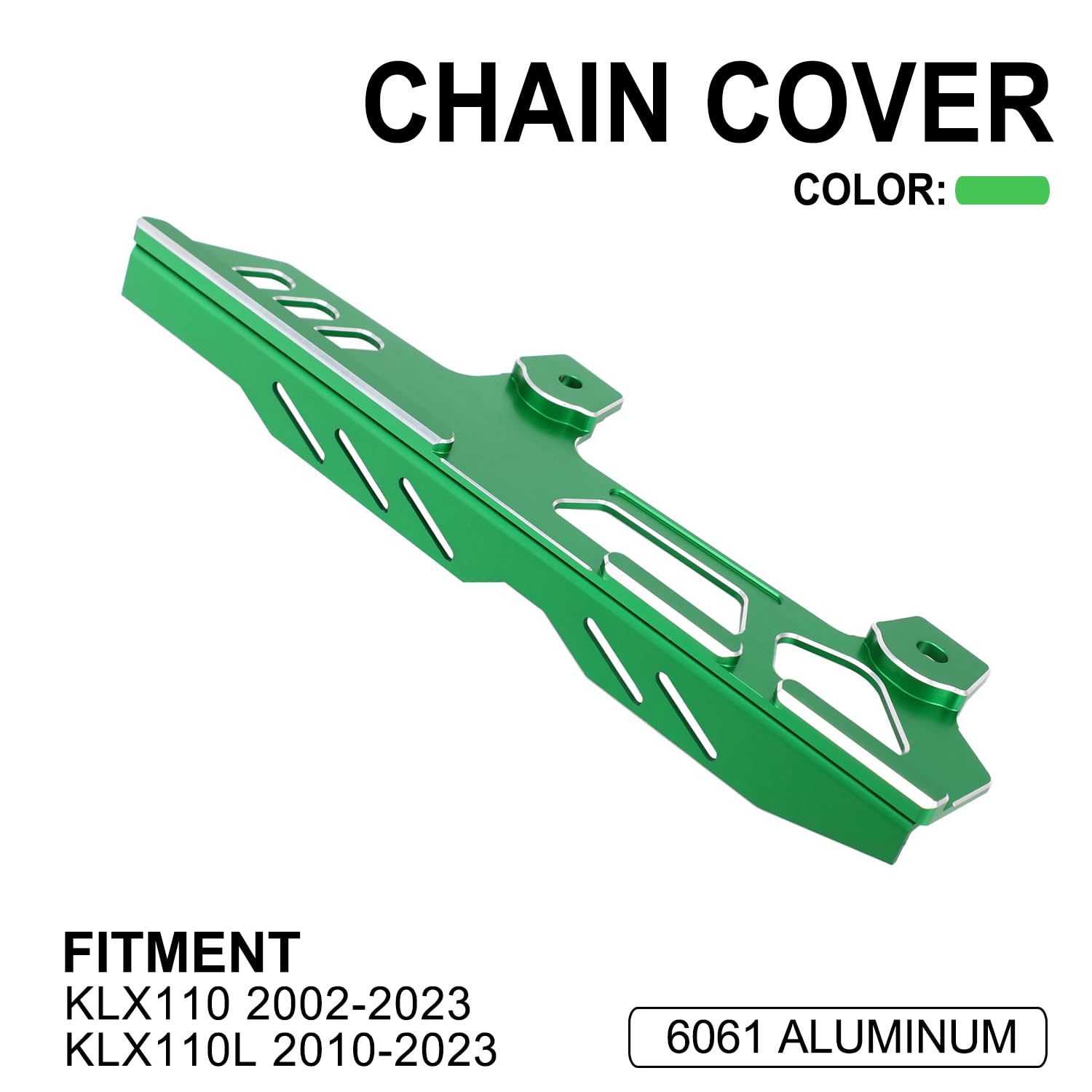 Iuvwisn Dirt Bike Chain Guard,Dirt Bike Chain Cover Protector Cnc For Klx 110 Klx110 2002-2023 Klx110L 2010-2023 Green
