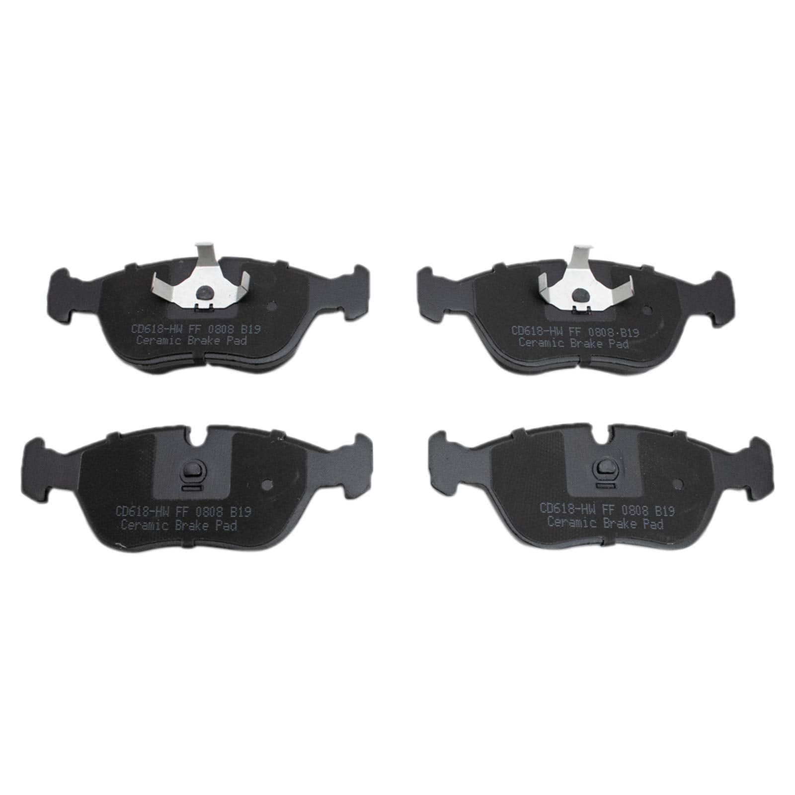 TRQ Front Brake Pads Ceramic Compatible with 1993-1997 Volvo 850 1998-2004 C70 1998-2000 S70 V70