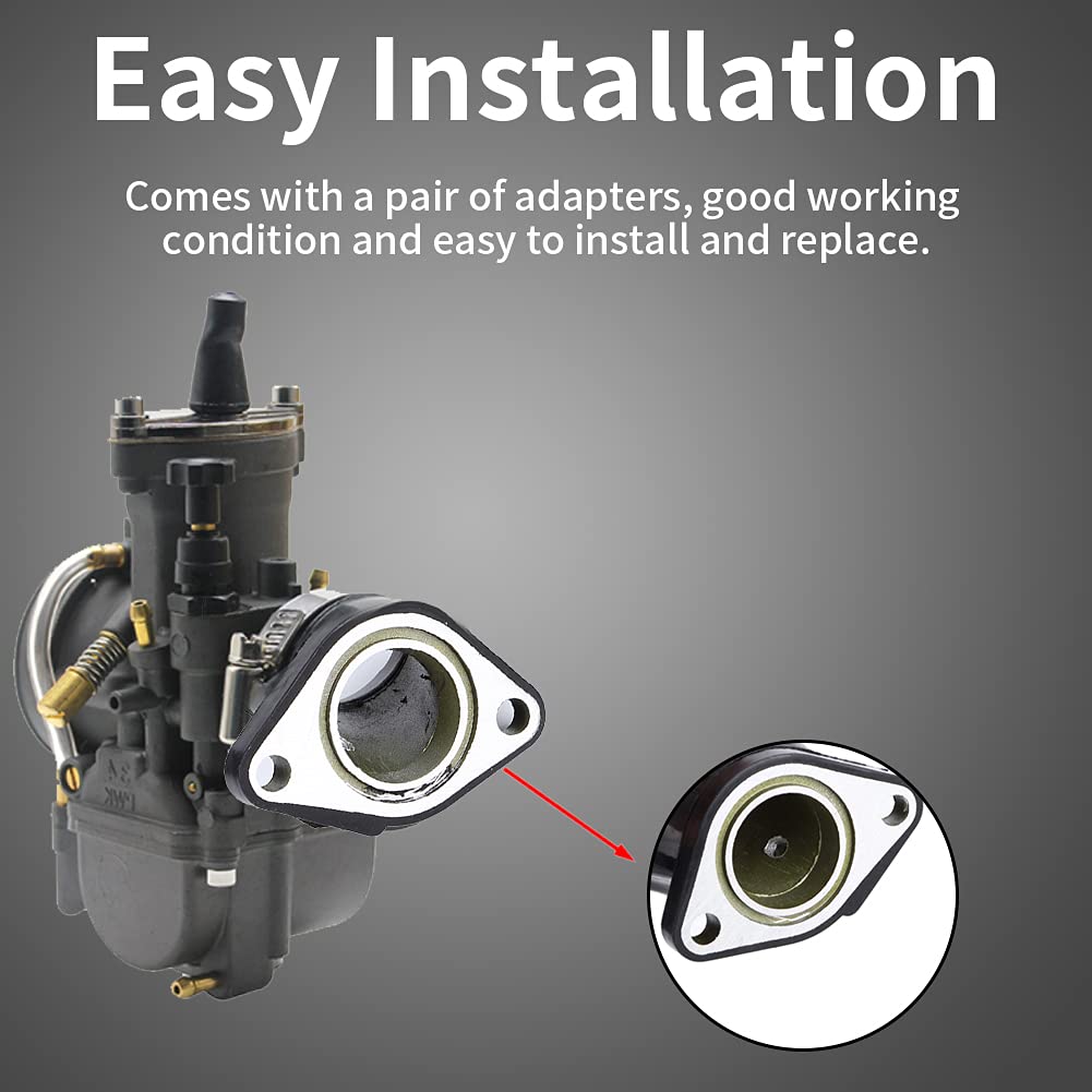 2Pcs Motorcycle Carburetor Manifold Adapter, Oilproof Rubber Gauge Rebel Cmx250 For Rebel Ca250 Cmx250 Cmx250C