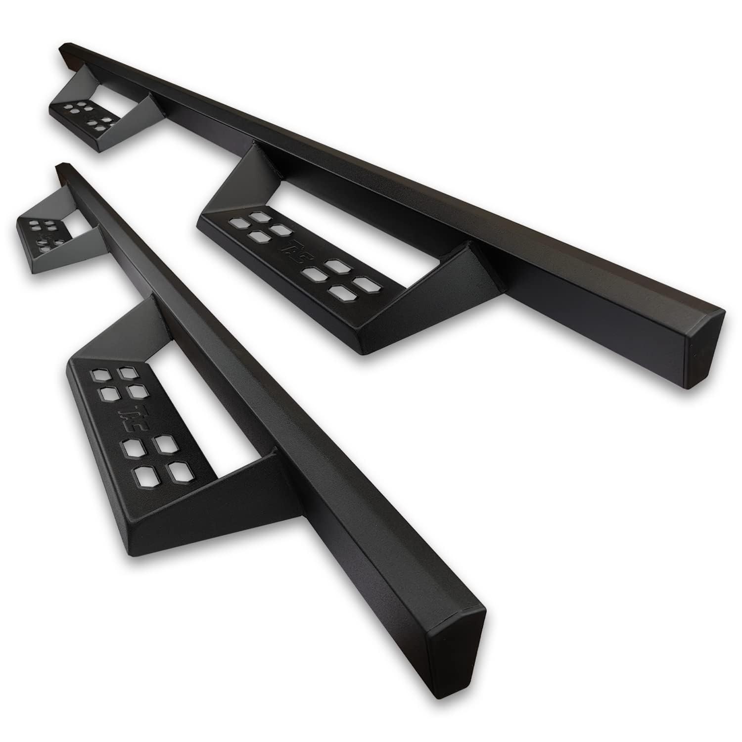 Tac Sniper Running Boards Compatible With 2020-2024 Jeep Gladiator Jt Truck Pickup 4' Drop Fine Texture Black Side Steps Nerf Bars Rock Slider Armor Off-Road Accessories (2Pcs)