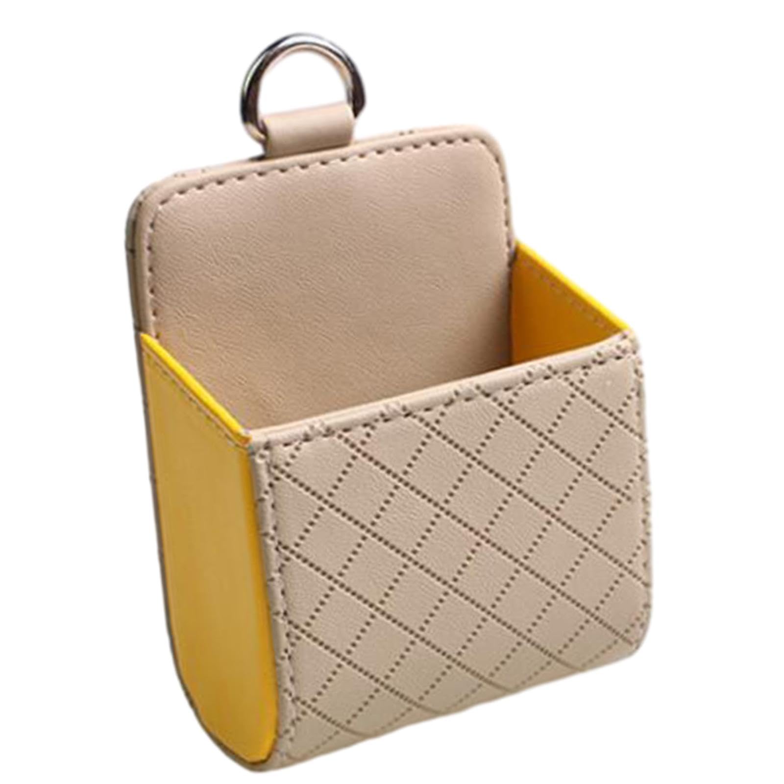 Enakshi Car Air Vent Organizer Durable PU Leather for Small Items Glasses Cards Yellow|Automotive Tools & Supplies | Other Auto 