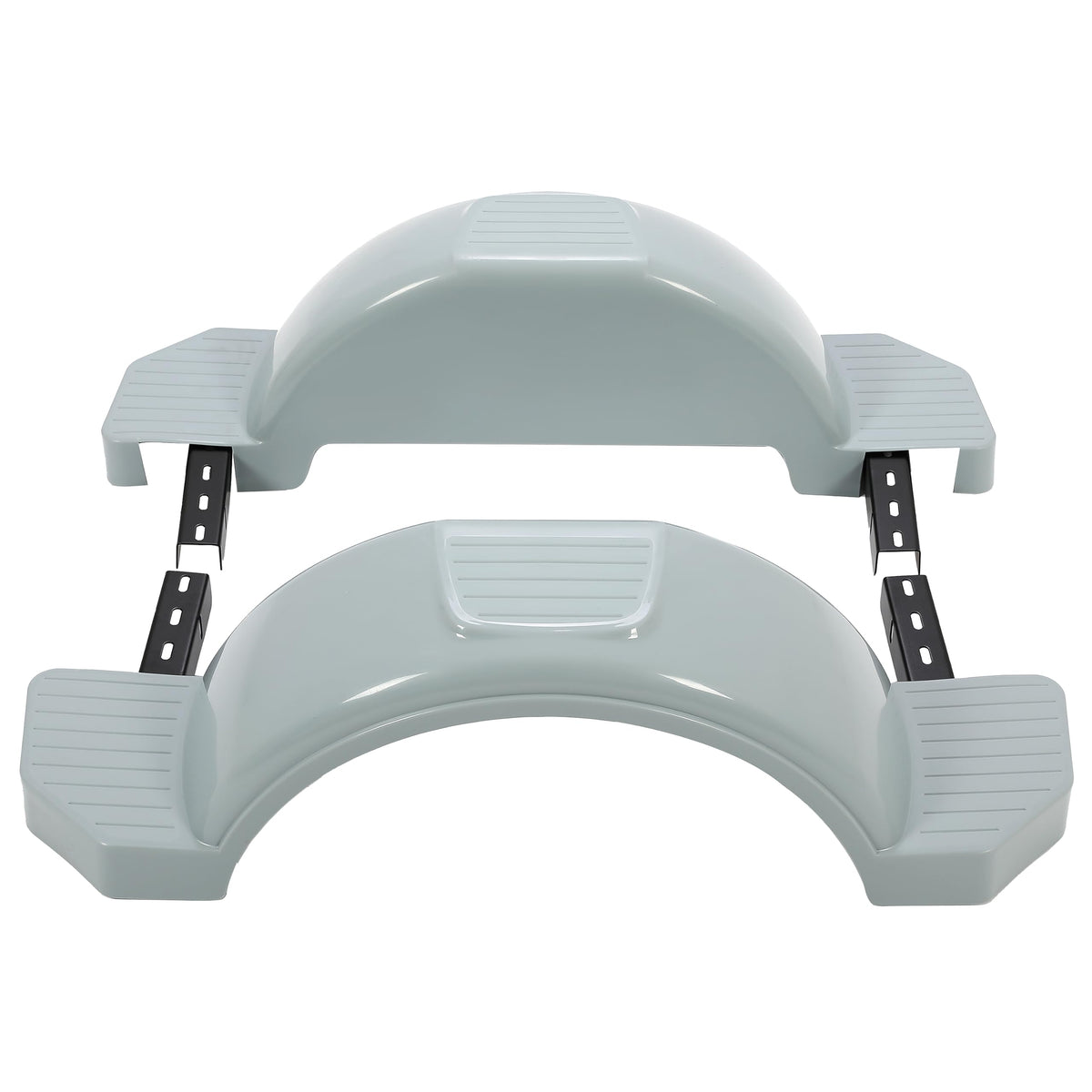 Ecotric Set Of 2 Single Axle Trailer Fenders 13'' Wheels Tire Skirt Boat (Gray)