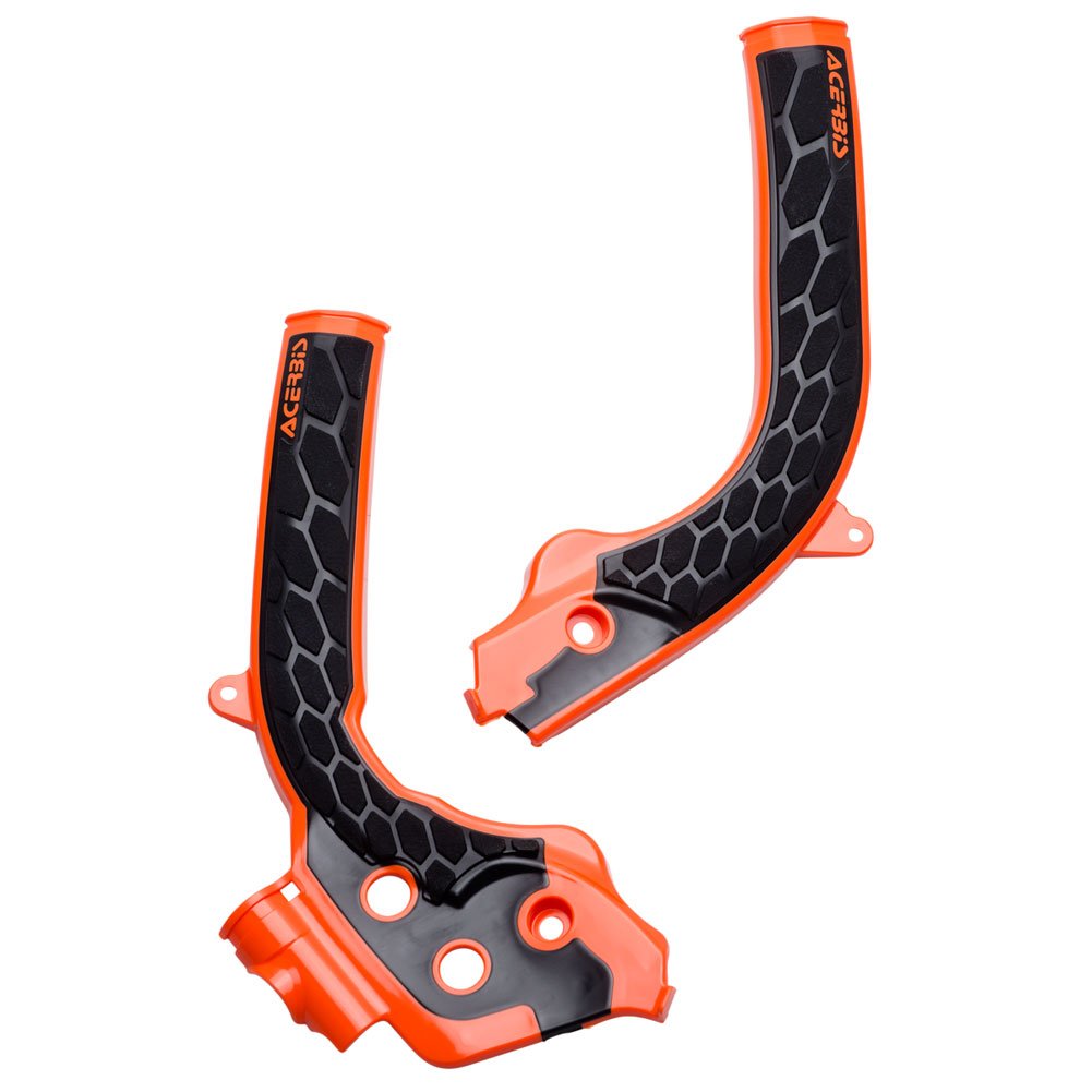 Acerbis X-Grip Frame Guards 16 Ktm Orange/Black - Fits: Ktm 350 Xc-F 2016-2018 WBCARB07DSQK13W