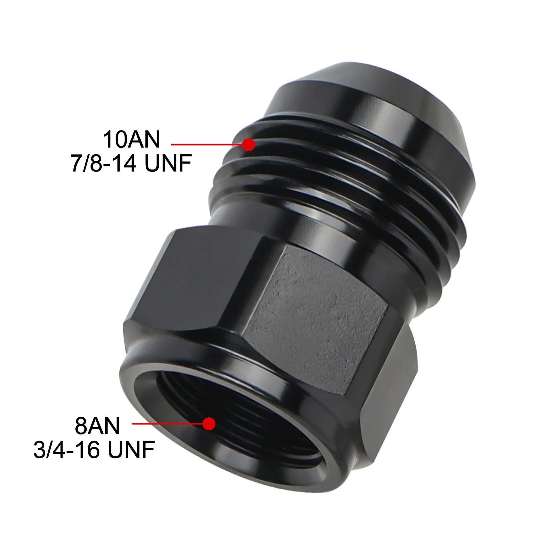 EVIL ENERGY 8AN Female to 10AN Male Falre Reducer Expander Adapter Fitting 2Pcs