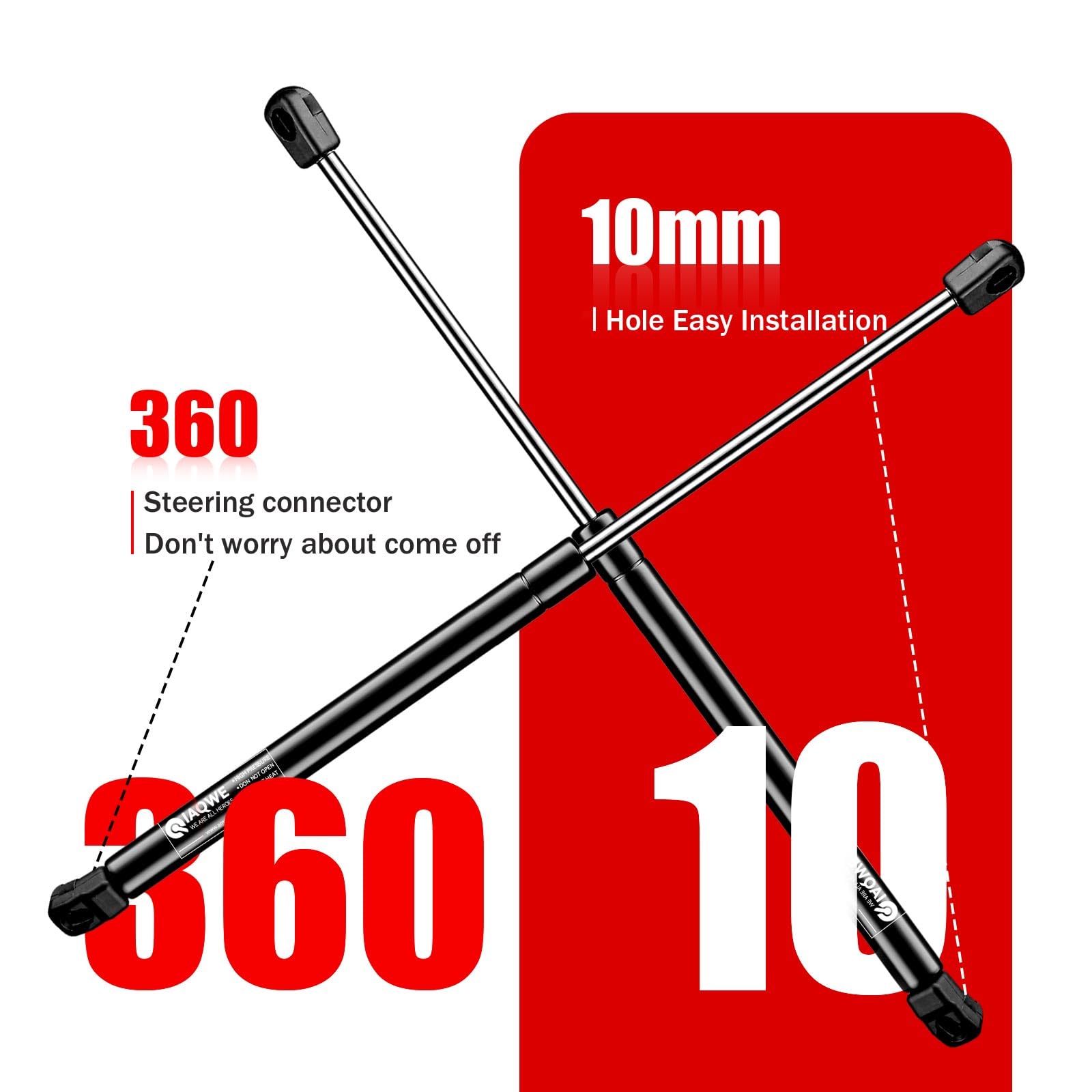 Iaqwe 6489 Front Hood Gas Struts Compatible With Hyundai Sonata 2.0T/Base/Limited/Ex/Gl/Gls/Lx/Se 2011 2012 2013 2014 Engine Hoo