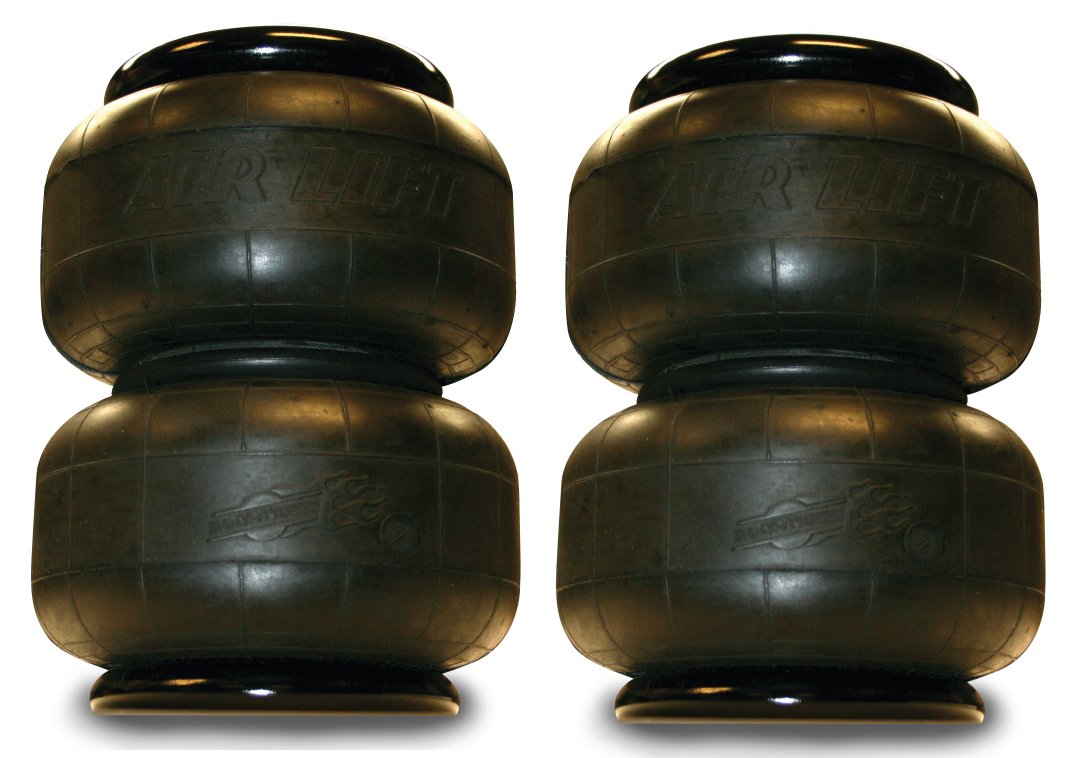 Air Lift Dominator 2500lb Air Bags - Durable Rubber, Black, Model D25002, 2 Pack