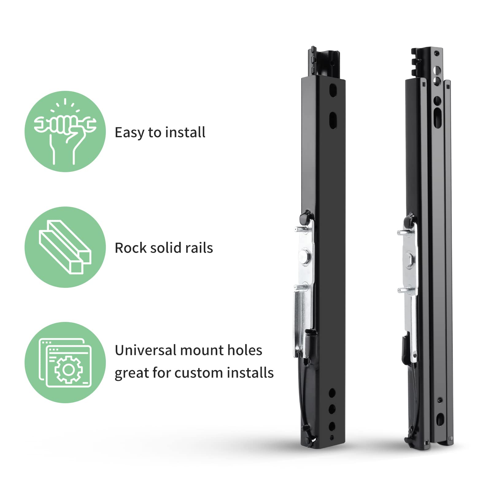 Racewill Seat Slider , Seat Mounting Track Assembly Kit , Compatible with NRG Sparco and Most Aftermarket Seats